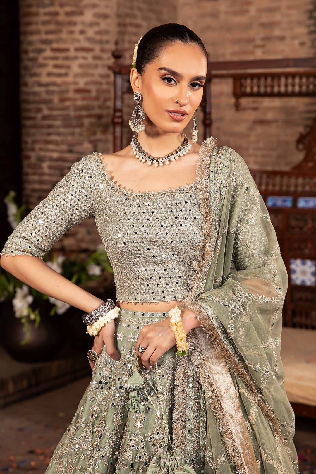 Maria B | Bridal Couture | Sarai - Designer Dress with Intricate embroidery and embellishments. Shop elegent wedding dress at Maria Faisal.
