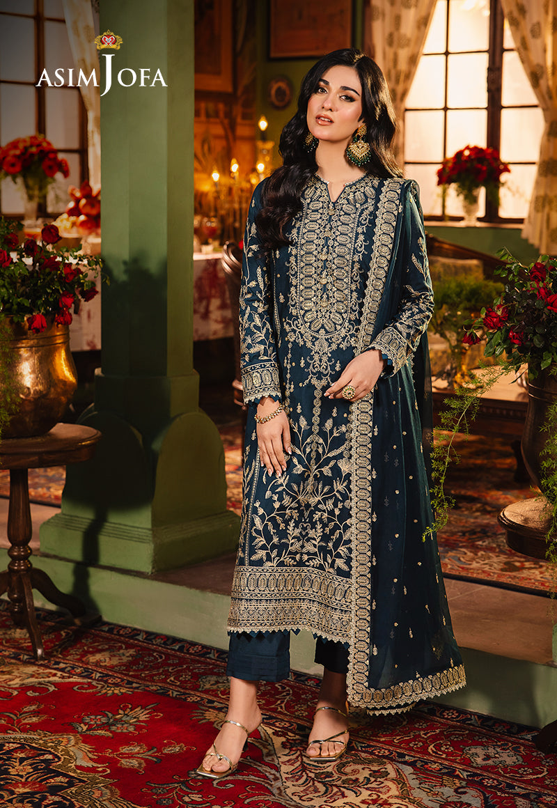Asim Jofa | Afsanay Luxury Pret | AJLP-07 - Designer Dress - Maria Faisal