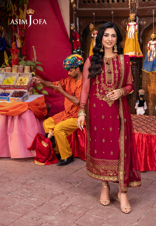 Asim Jofa | Pyaar Diyan Gallan Formals | AJEM-19 - Designer Dress - Maria Faisal