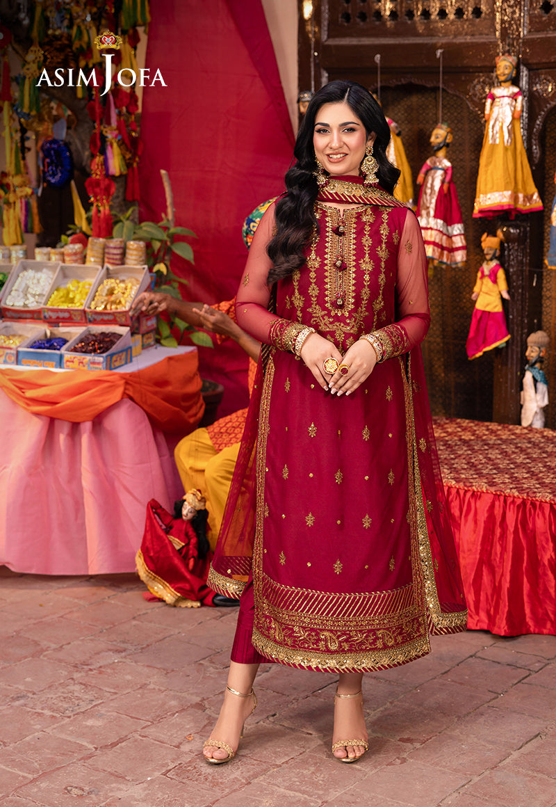 Asim Jofa | Pyaar Diyan Gallan Formals | AJEM-19 - Designer Dress - Maria Faisal