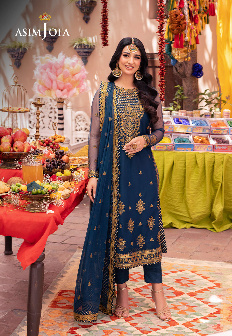 Asim Jofa | Pyaar Diyan Gallan Formals | AJEM-07 - Designer Dress - Maria Faisal