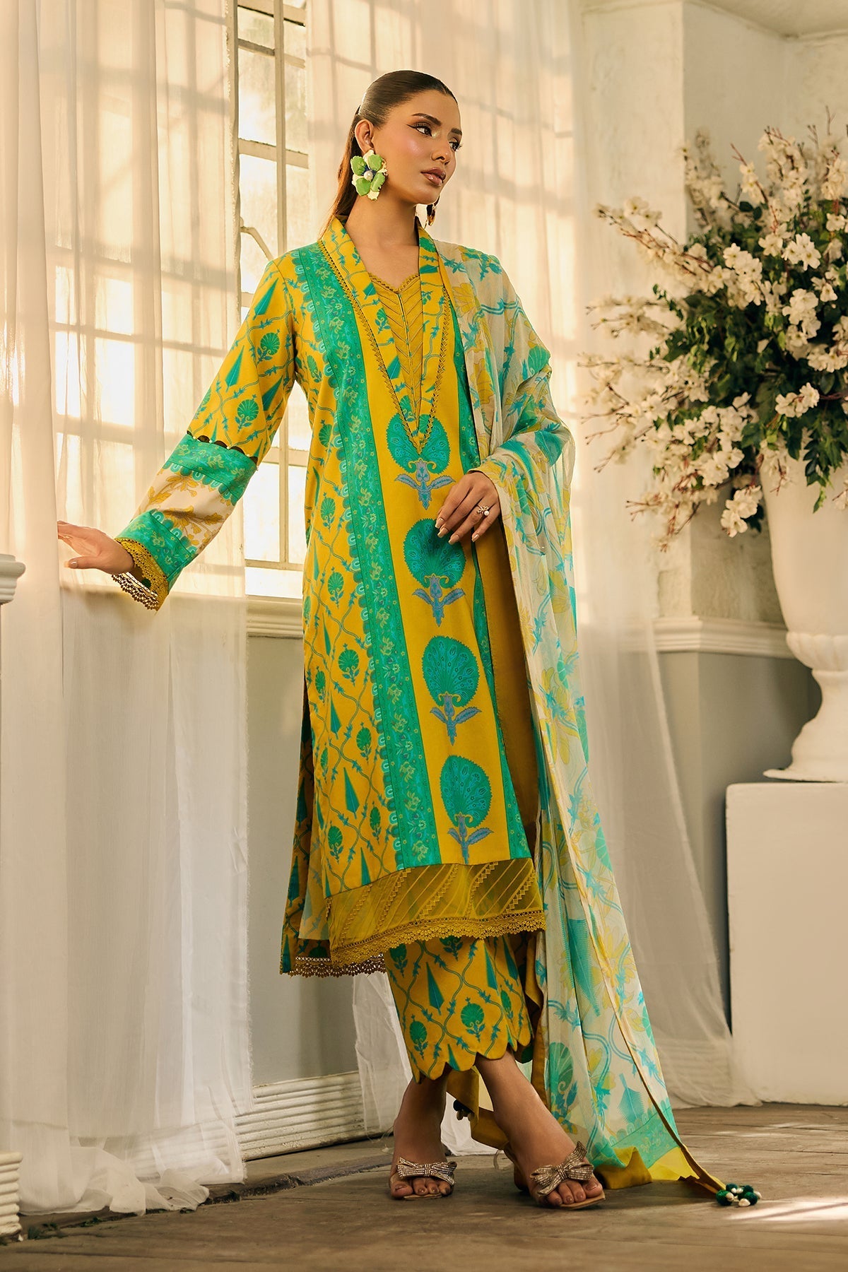 Charizma | C Print Lawn | CP6-15 - Luxury Dress - available at Maria Faisal in UK and USA.
