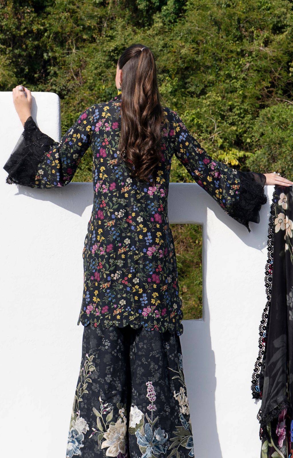 AJR Couture | Printakari Lawn 25 | Midnight Flora by Maria Faisal - Registered Vendor of : AJR Couture - type : Ladies Clothes - 100% original wedding dresses
