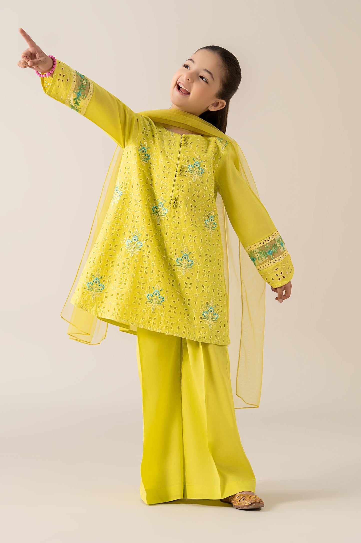 3 Piece Embroidered Lawn Suit - Kids Clothes - available at Maria Faisal in UK and USA