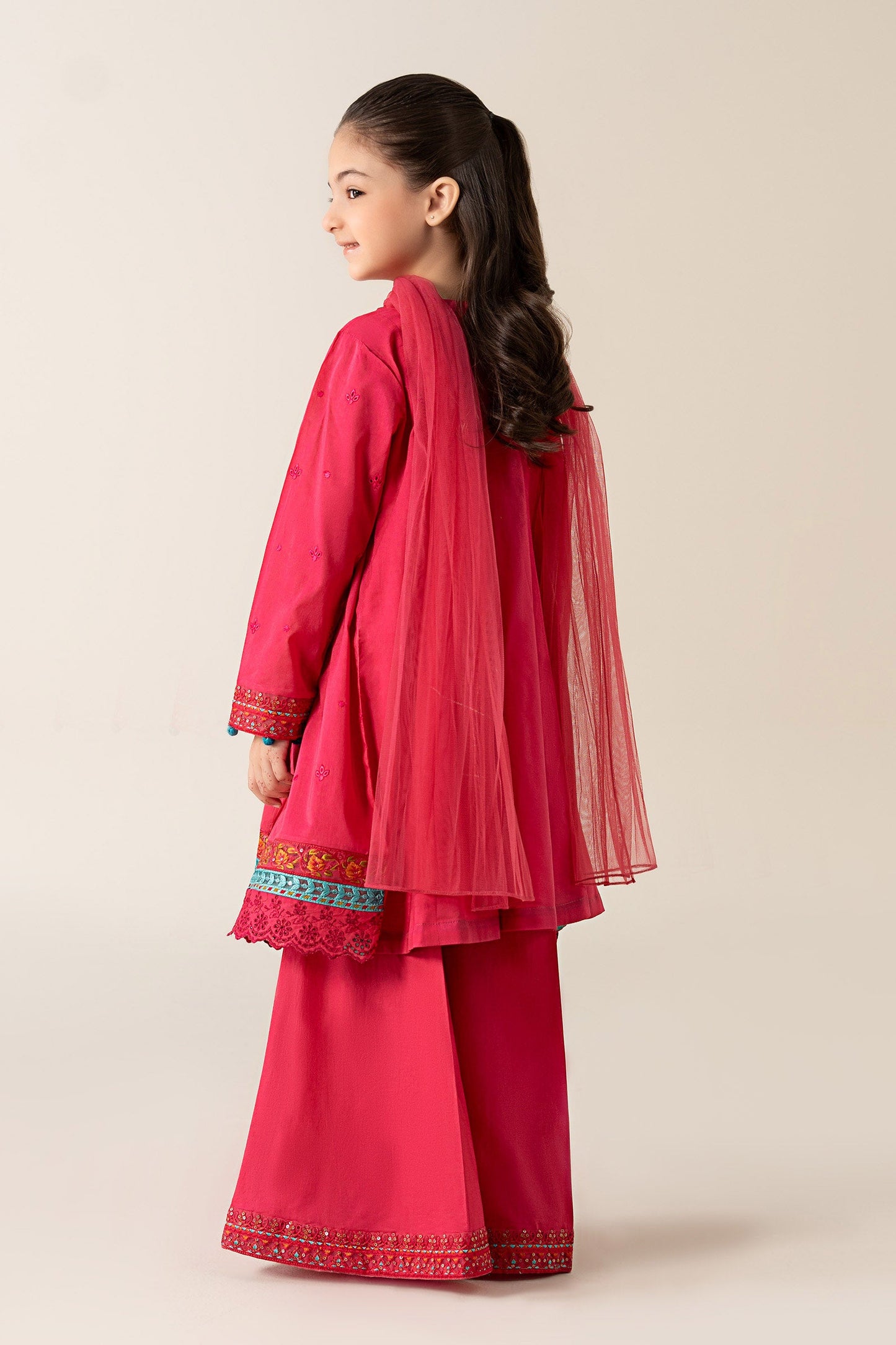 3 Piece Embroidered Lawn Suit - Kids Clothes - available at Maria Faisal in UK and USA