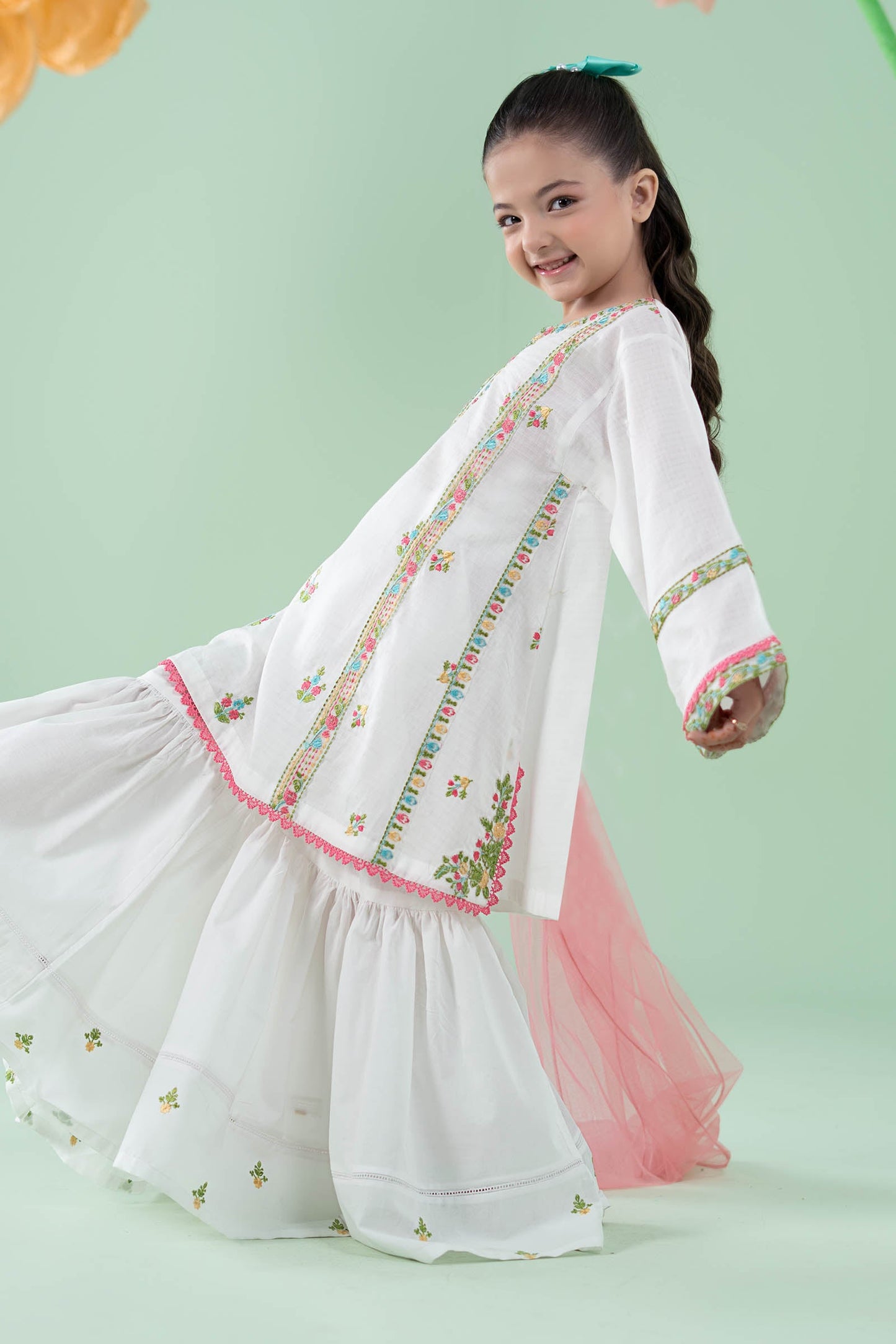 3 Piece Embroidered Dobby Suit - Kids Clothes - available at Maria Faisal in UK and USA