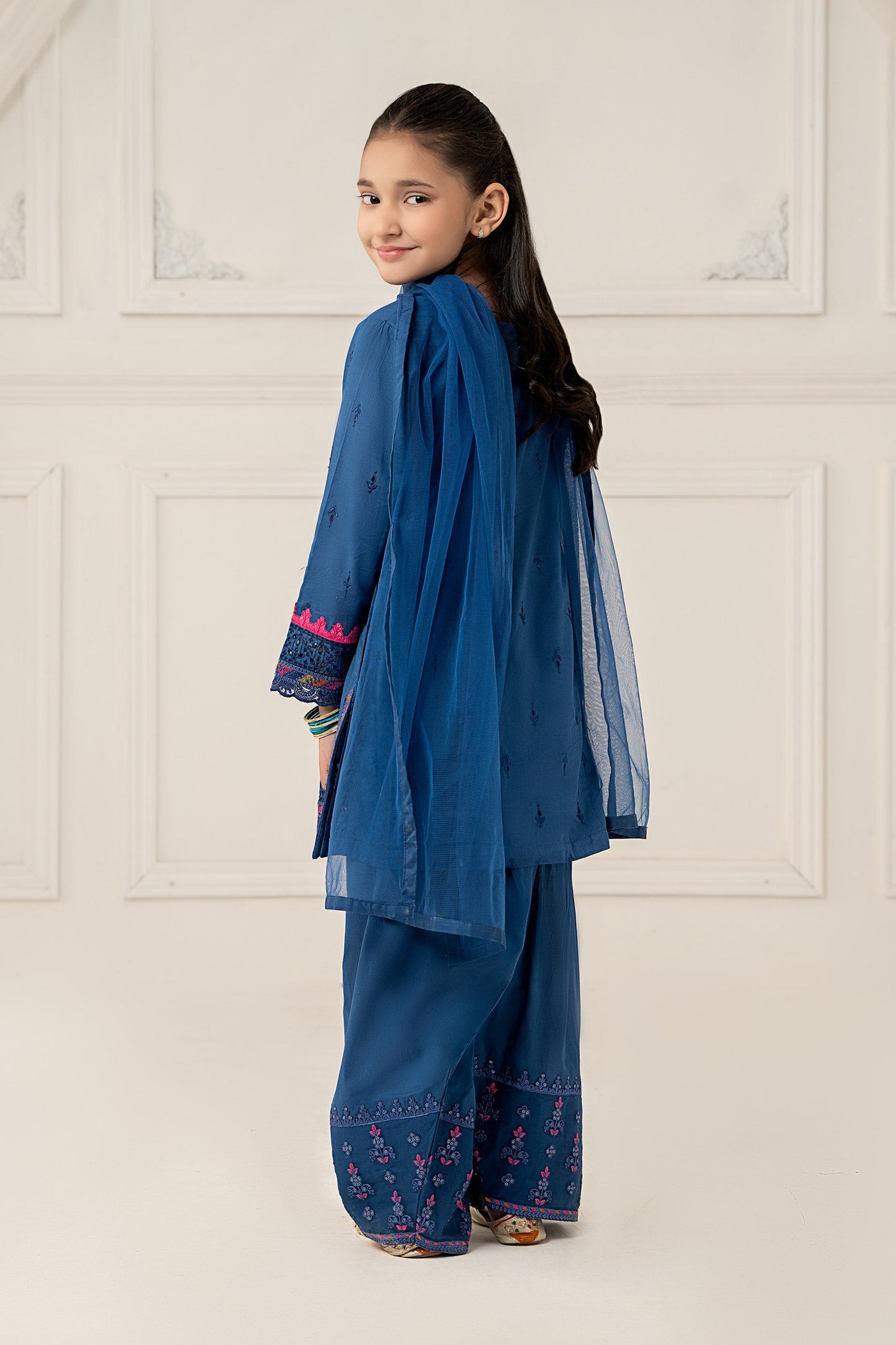 3 Piece Embroidered Lawn Suit - Kids Clothes - available at Maria Faisal in UK and USA
