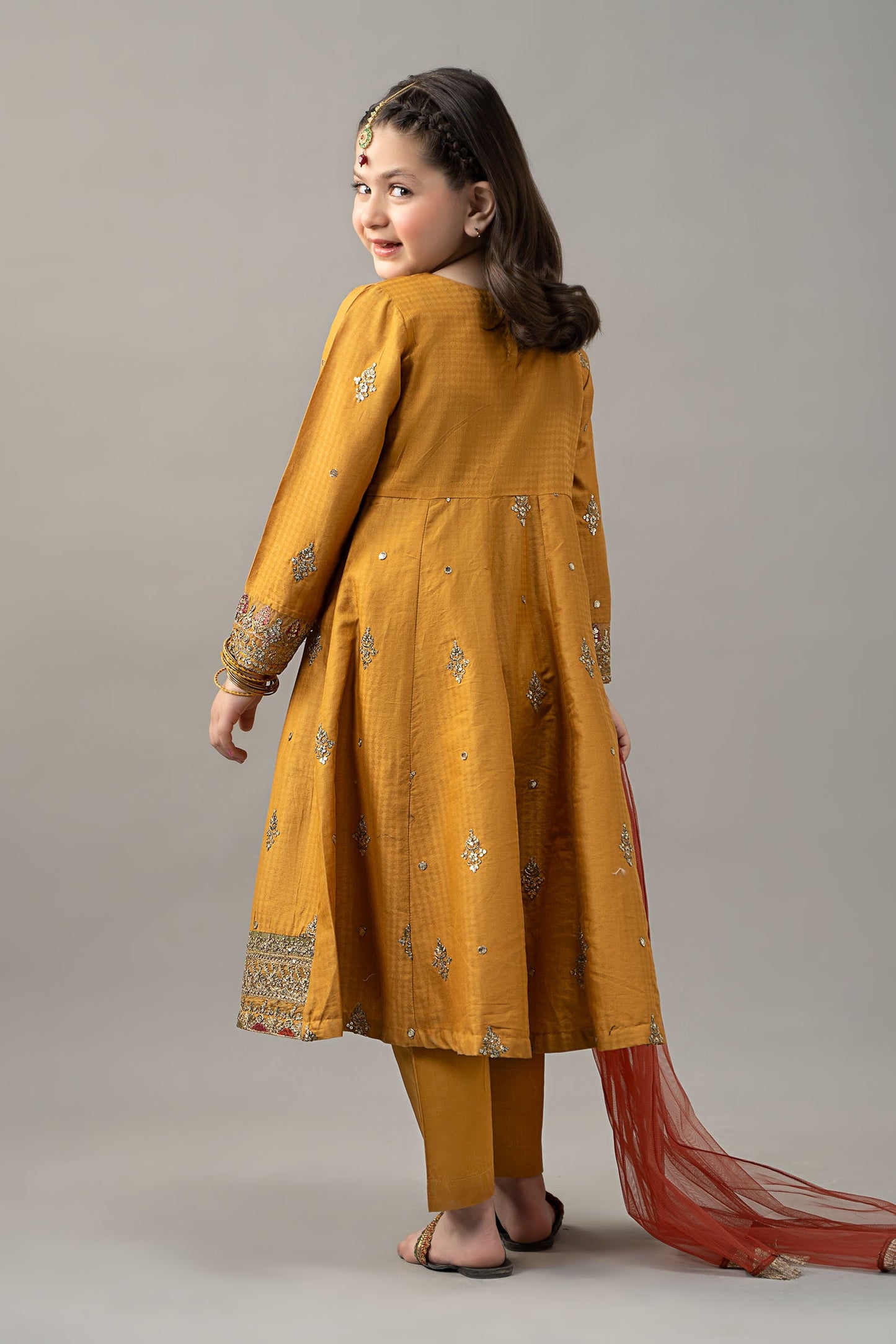 3 Piece Embroidered Dobby Lawn Suit - Kids Clothes - available at Maria Faisal in UK and USA
