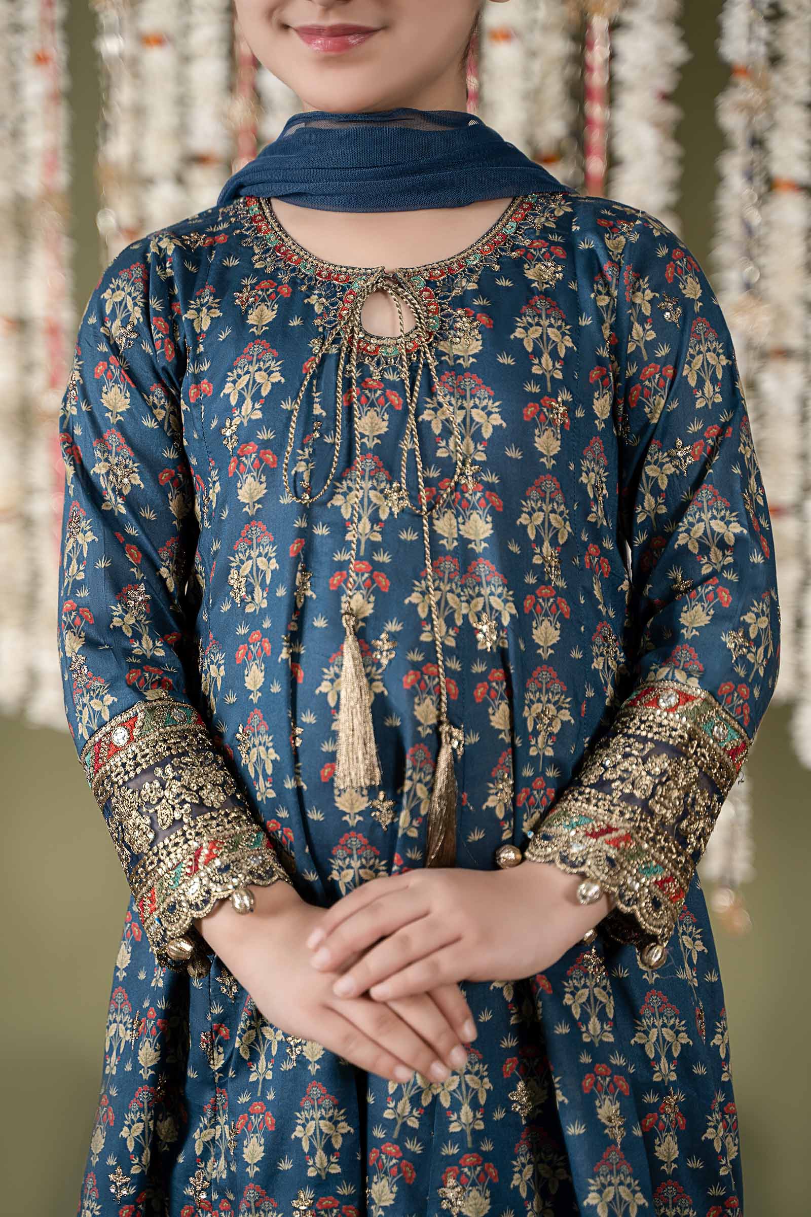 Maria B | 3 Piece Embroidered Lawn Suit | MKD-EF25-05 by Maria Faisal - Registered Vendor of : Maria B - type : Kids Clothes - 100% original wedding dresses