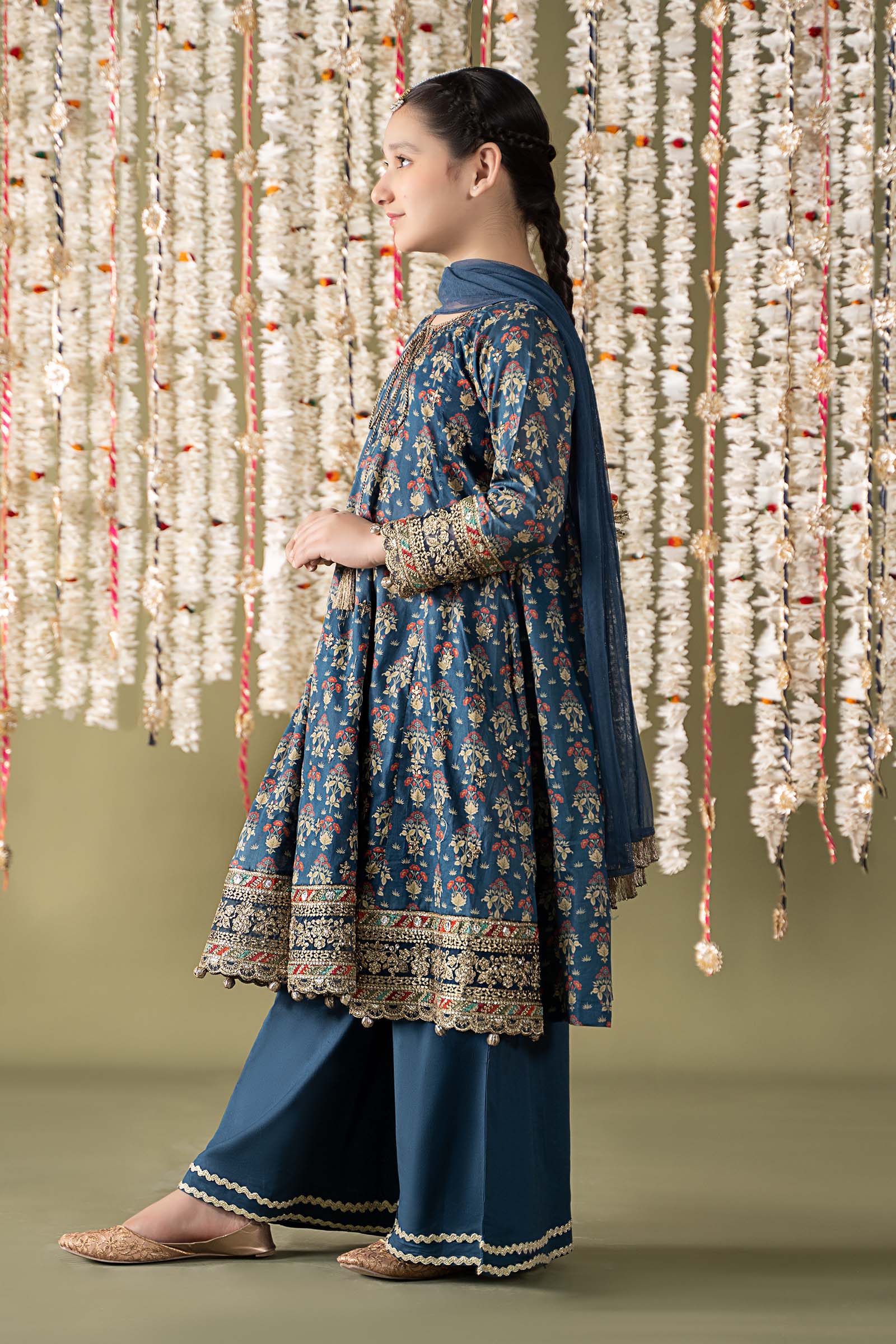 Maria B | 3 Piece Embroidered Lawn Suit | MKD-EF25-05 by Maria Faisal - Registered Vendor of : Maria B - type : Kids Clothes - 100% original wedding dresses