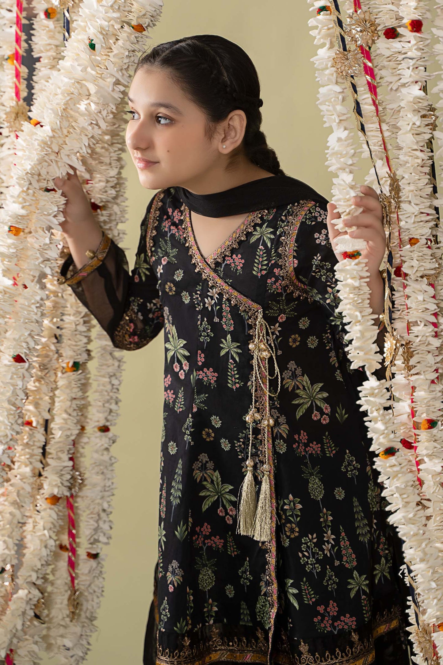 Maria B | 3 Piece Printed Lawn Suit | MKD-EF25-13 by Maria Faisal - Registered Vendor of : Maria B - type : Kids Clothes - 100% original wedding dresses