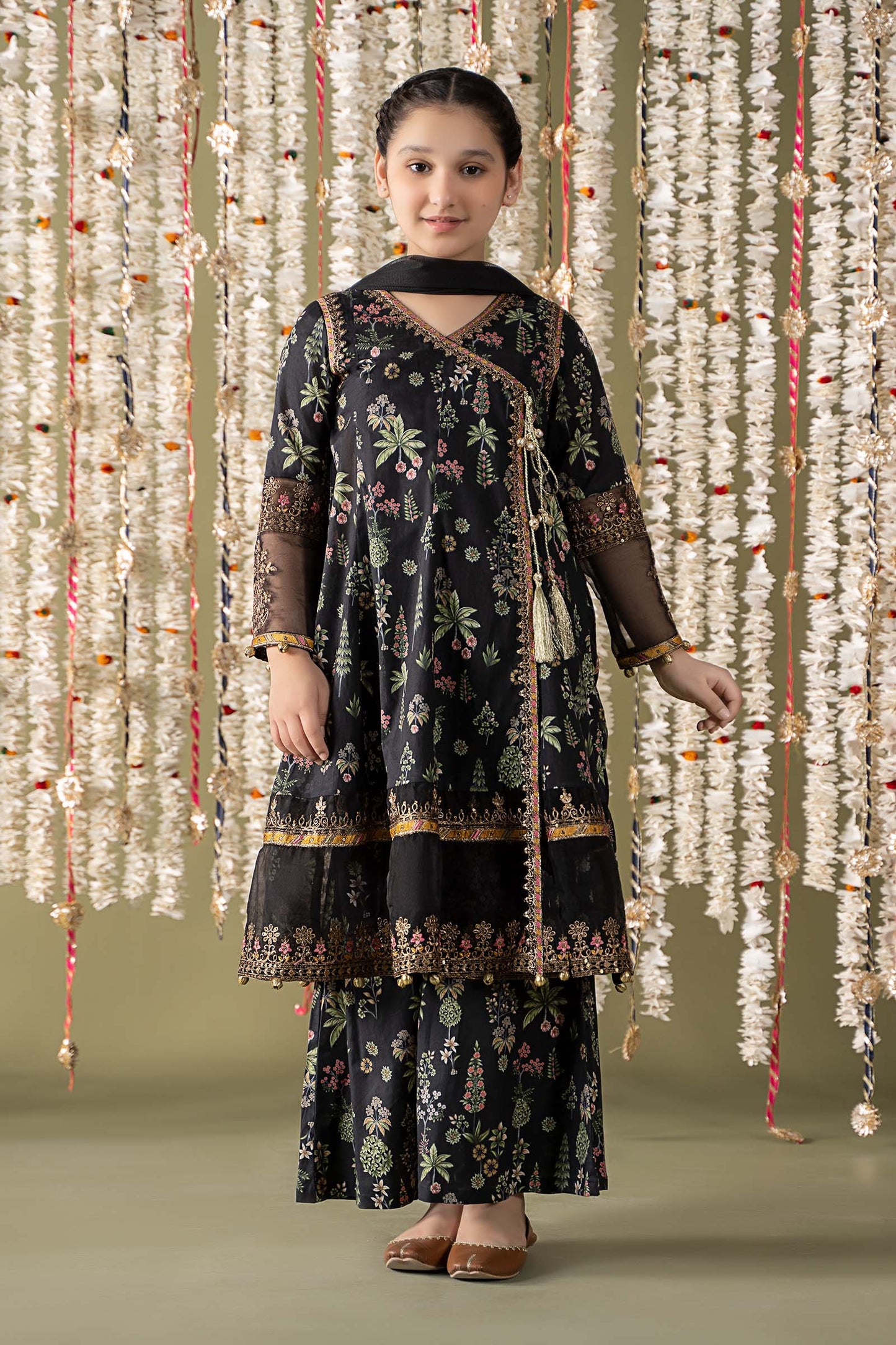 Maria B | 3 Piece Printed Lawn Suit | MKD-EF25-13 by Maria Faisal - Registered Vendor of : Maria B - type : Kids Clothes - 100% original wedding dresses