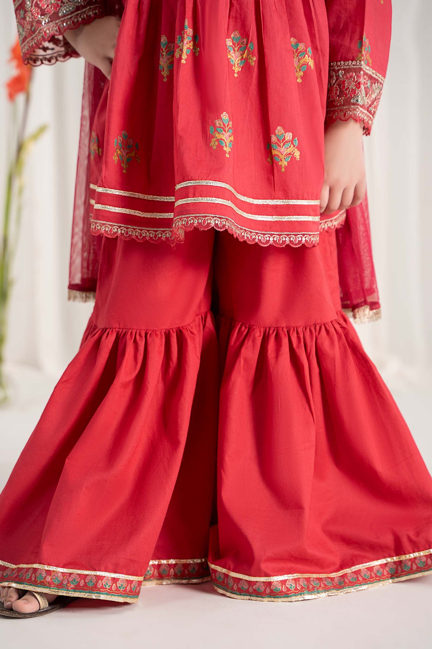 Maria B | 3 Piece Embroidered Lawn Suit | MKD-EF25-15 by Maria Faisal - Registered Vendor of : Maria B - type : Kids Clothes - 100% original wedding dresses