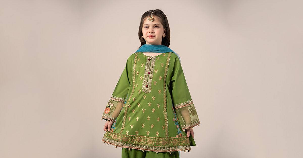 Maria B | 3 Piece Embroidered Lawn Suit | MKD-EF25-24 by Maria Faisal - Registered Vendor of : Maria B - type : Kids Clothes - 100% original wedding dresses