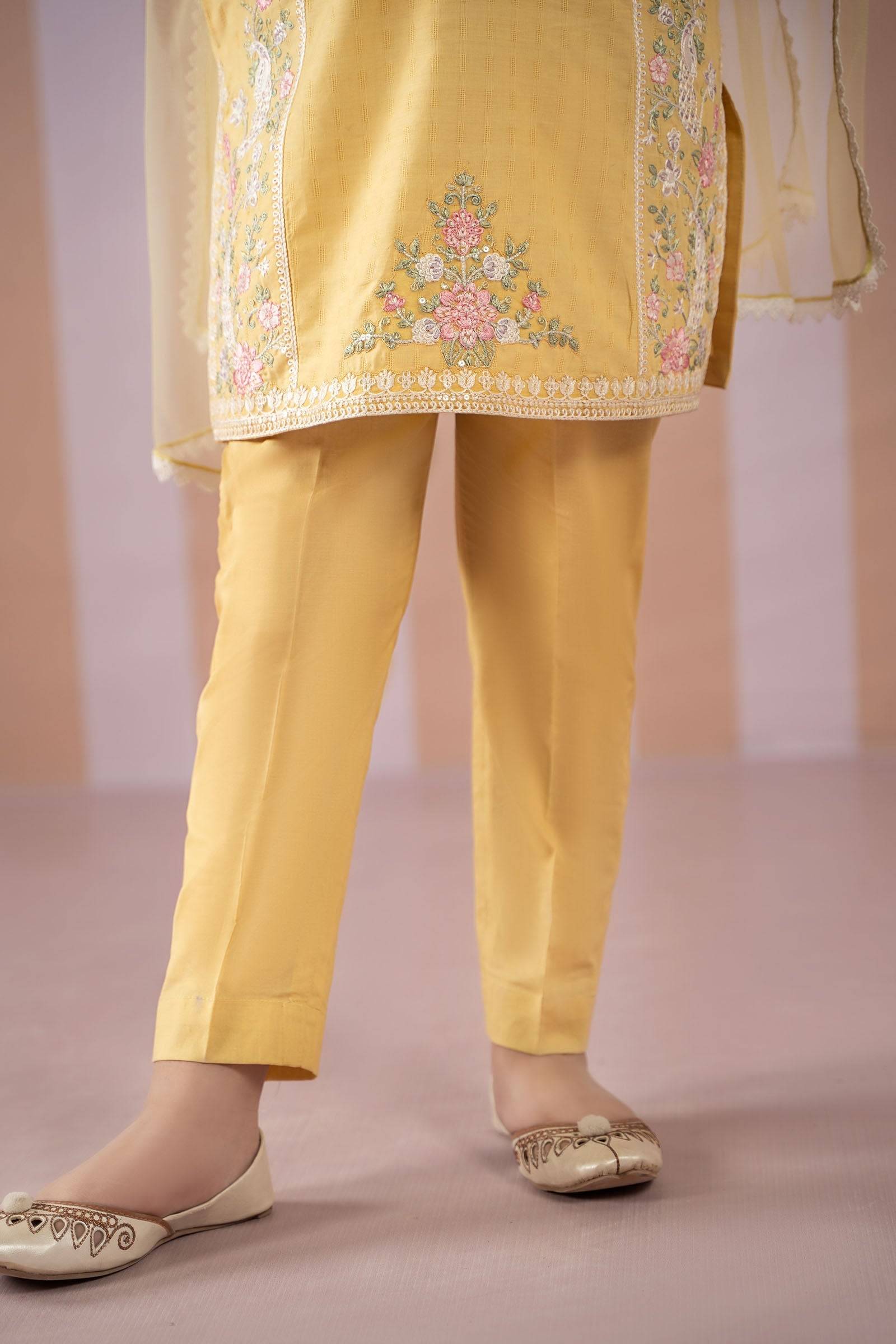 Maria B | 3 Piece Embroidered Dobby Lawn Suit | MKD-EF25-50 by Maria Faisal - Registered Vendor of : Maria B - type : Kids Clothes - 100% original wedding dresses
