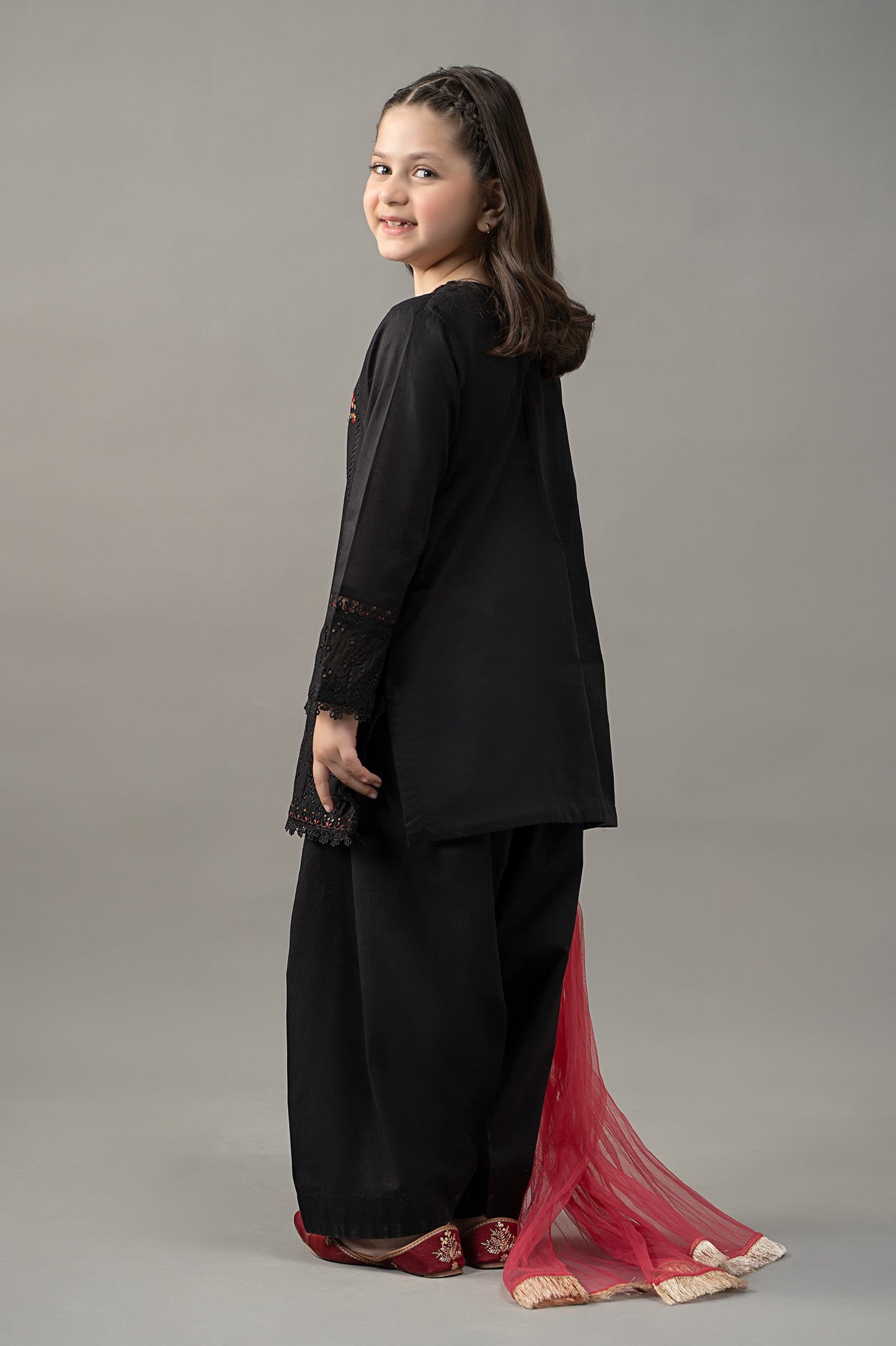 3 Piece Embroidered Lawn Suit - Kids Clothes - available at Maria Faisal in UK and USA