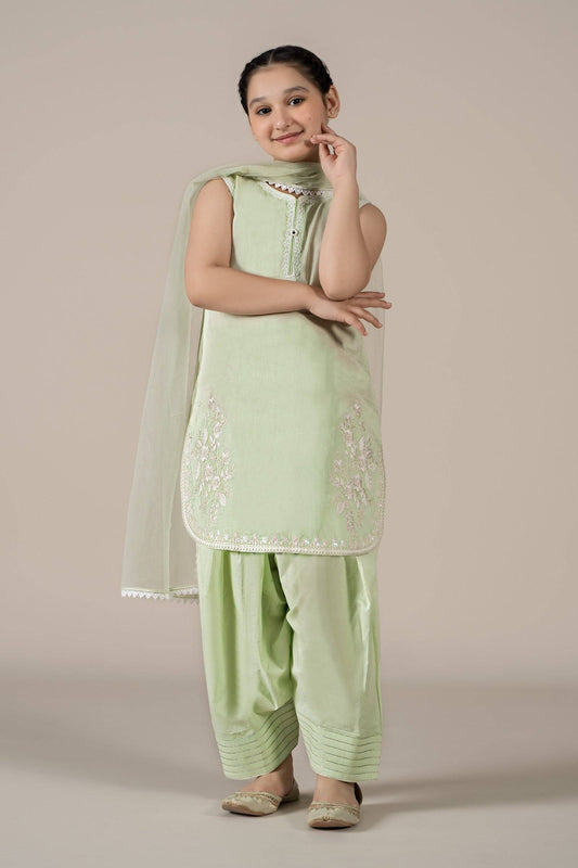 Maria B | 3 Piece Embroidered Lawn Suit | MKD-EF25-60 by Maria Faisal - Registered Vendor of : Maria B - type : Kids Clothes - 100% original wedding dresses