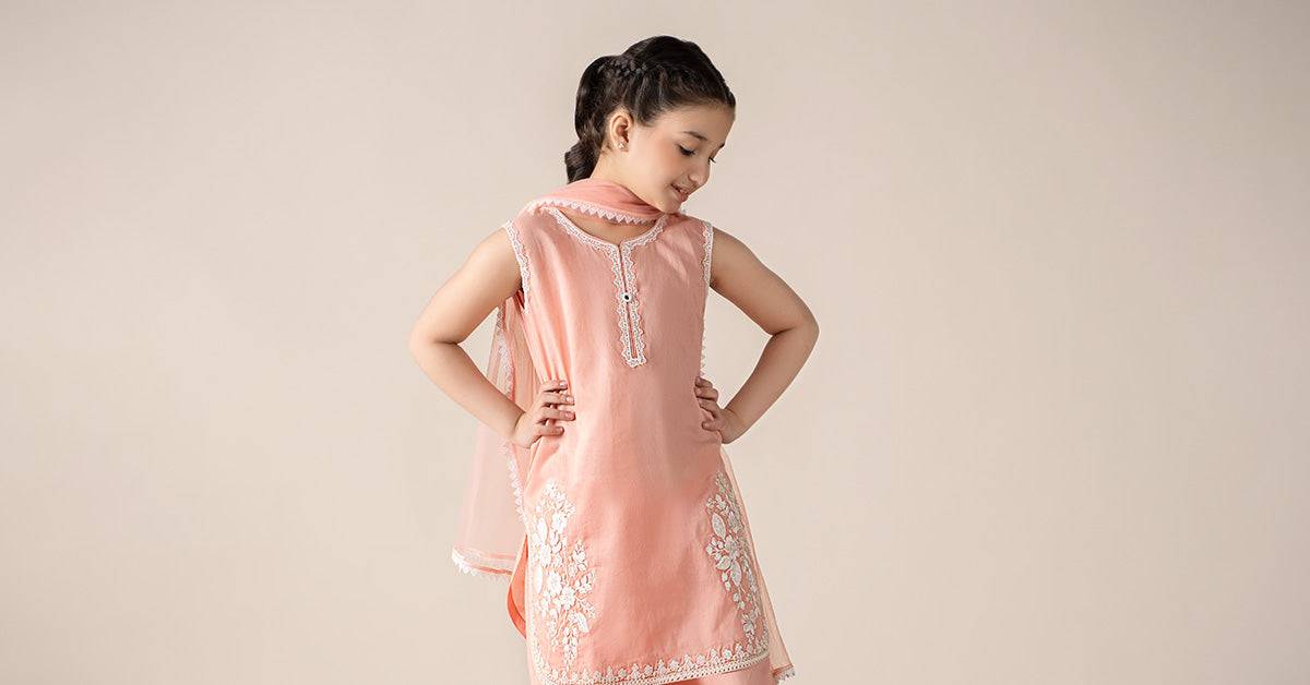 Maria B | 3 Piece Embroidered Lawn Suit | MKD-EF25-60 by Maria Faisal - Registered Vendor of : Maria B - type : Kids Clothes - 100% original wedding dresses