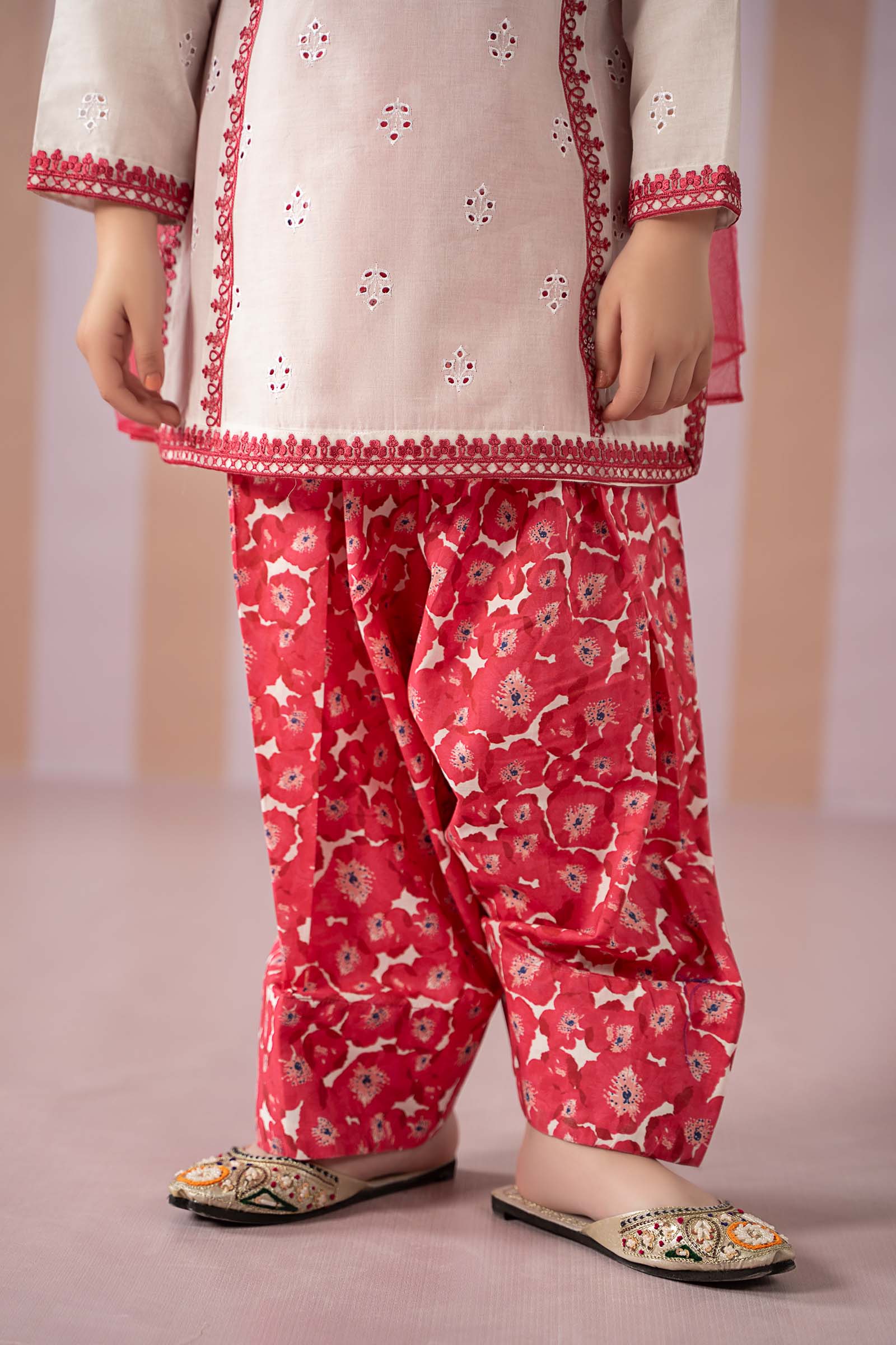 Maria B | 3 Piece Embroidered Lawn Suit | MKD-EF25-66 by Maria Faisal - Registered Vendor of : Maria B - type : Kids Clothes - 100% original wedding dresses