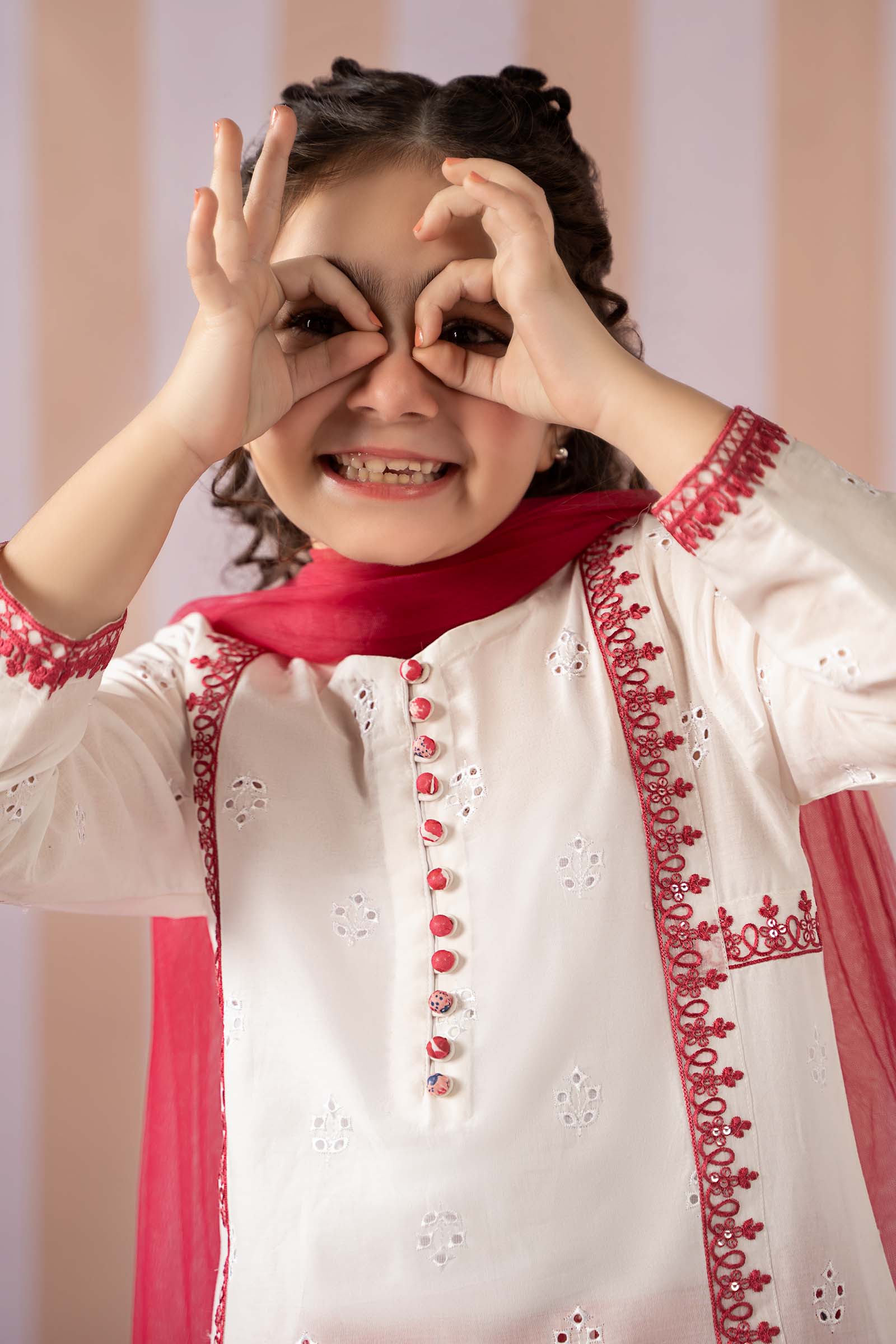 Maria B | 3 Piece Embroidered Lawn Suit | MKD-EF25-66 by Maria Faisal - Registered Vendor of : Maria B - type : Kids Clothes - 100% original wedding dresses