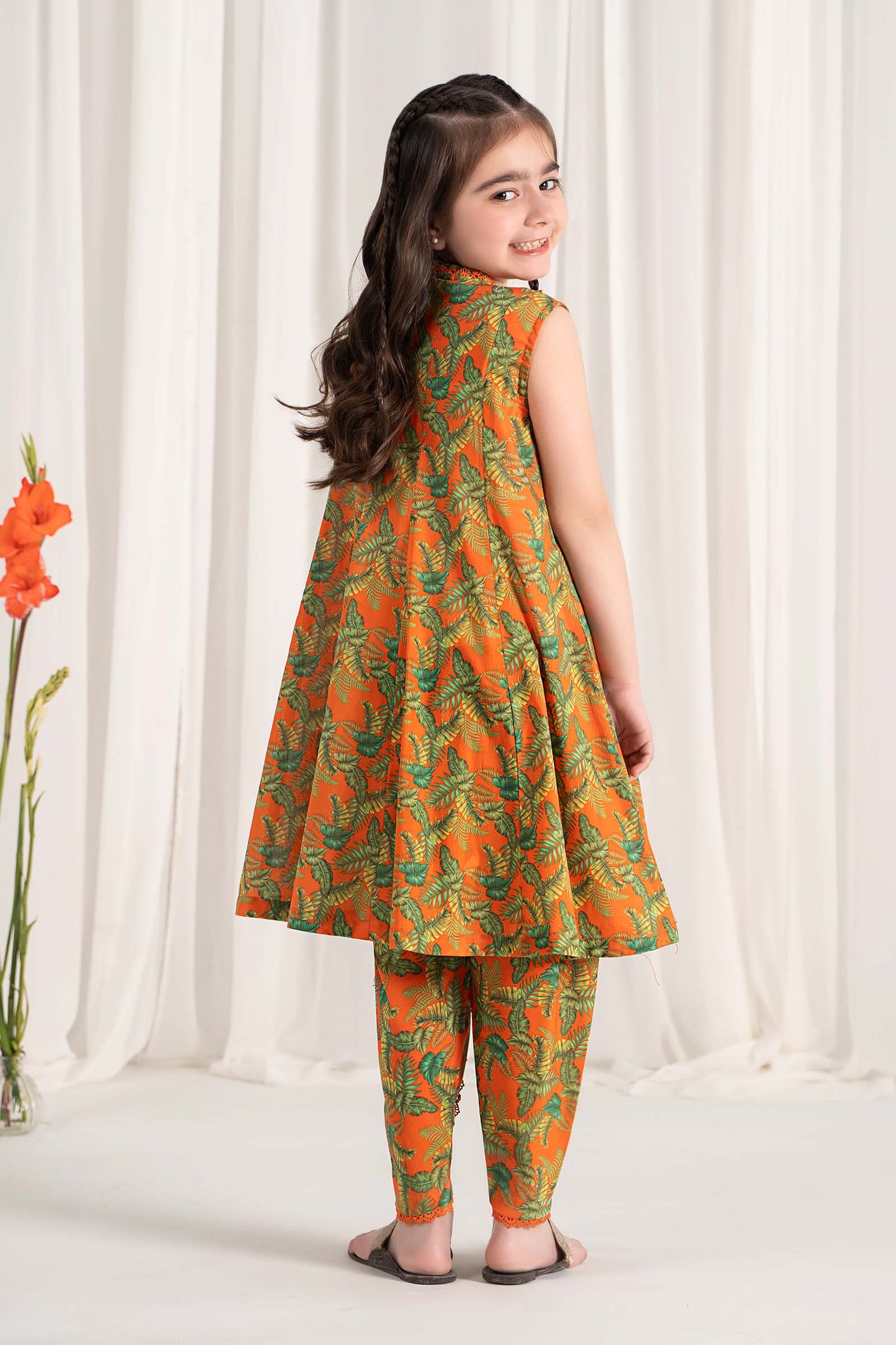 Maria B | 2 Piece Printed Lawn Suit | MKD-EF25-68 by Maria Faisal - Registered Vendor of : Maria B - type : Kids Clothes - 100% original wedding dresses