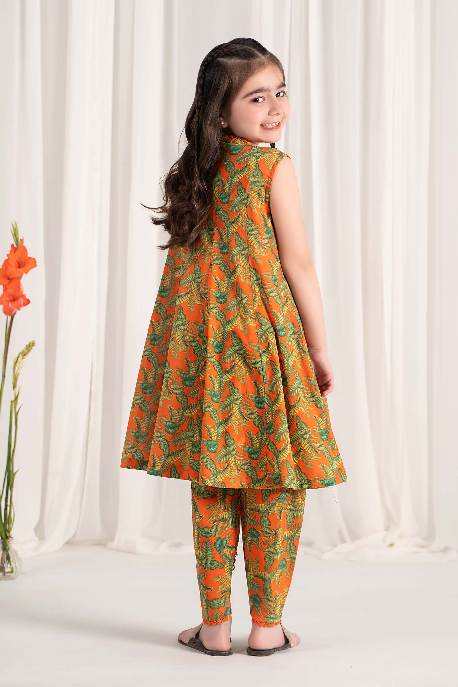 Maria B | 2 Piece Printed Lawn Suit | MKD-EF25-68 by Maria Faisal - Registered Vendor of : Maria B - type : Kids Clothes - 100% original wedding dresses