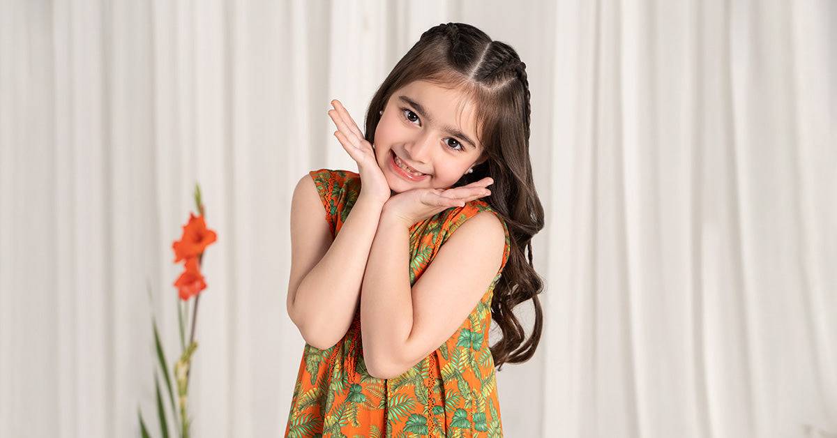 Maria B | 2 Piece Printed Lawn Suit | MKD-EF25-68 by Maria Faisal - Registered Vendor of : Maria B - type : Kids Clothes - 100% original wedding dresses