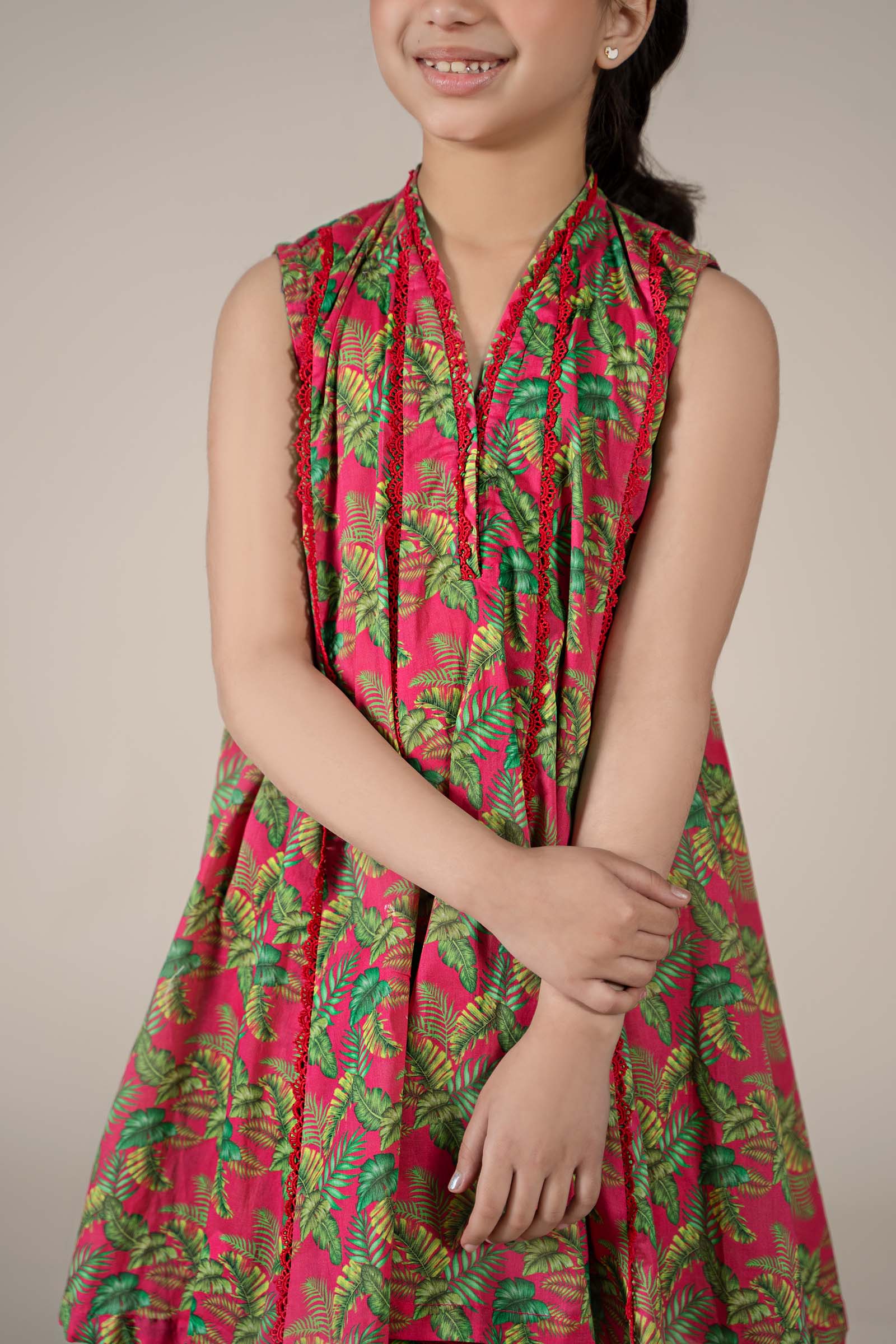 Maria B | 2 Piece Printed Lawn Suit | MKD-EF25-68 by Maria Faisal - Registered Vendor of : Maria B - type : Kids Clothes - 100% original wedding dresses