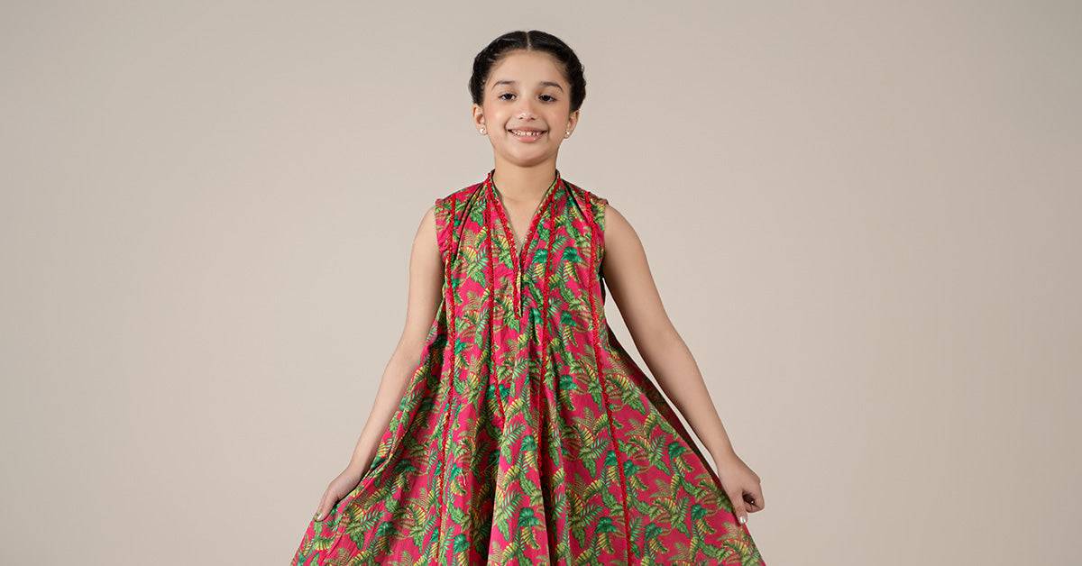 Maria B | 2 Piece Printed Lawn Suit | MKD-EF25-68 by Maria Faisal - Registered Vendor of : Maria B - type : Kids Clothes - 100% original wedding dresses