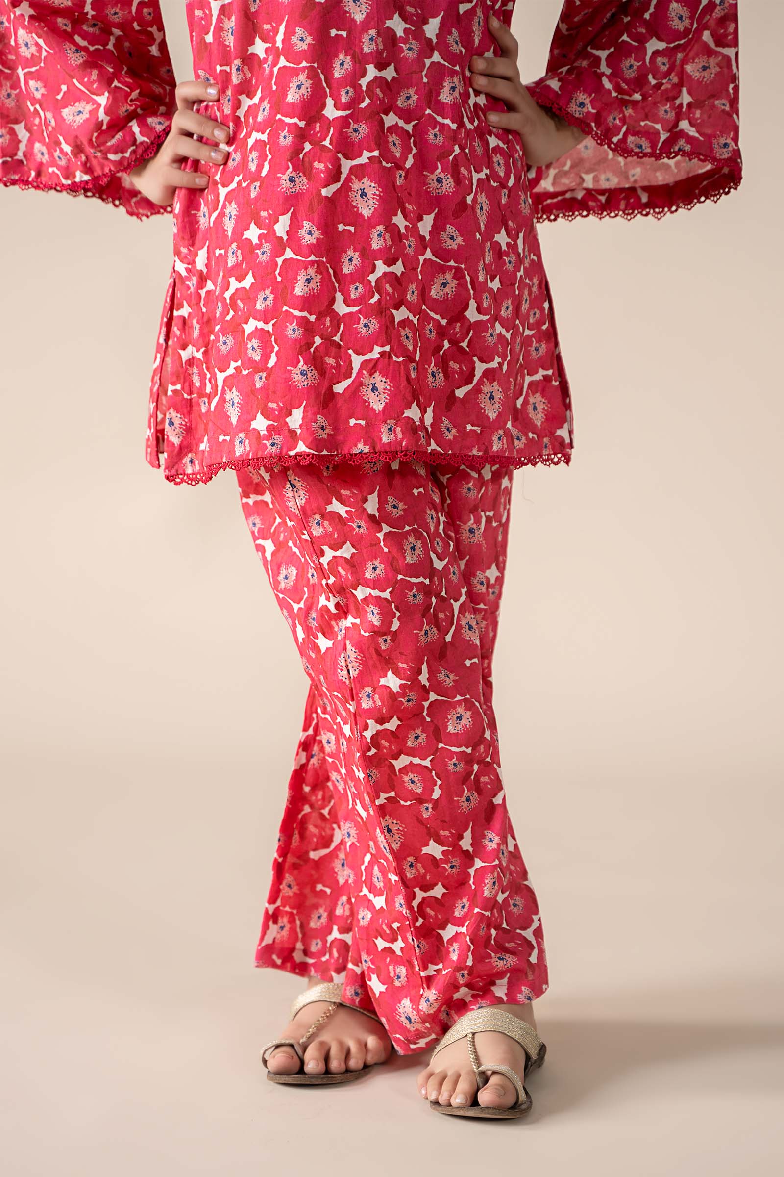 Maria B | 2 Piece Printed Lawn Suit | MKD-EF25-69 by Maria Faisal - Registered Vendor of : Maria B - type : Kids Clothes - 100% original wedding dresses