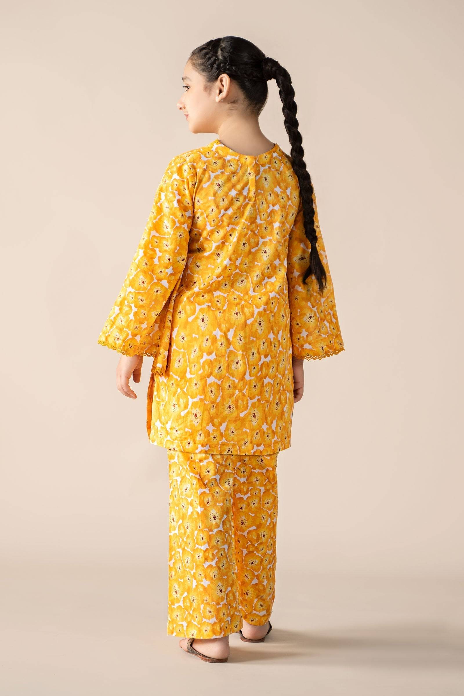 Maria B | 2 Piece Printed Lawn Suit | MKD-EF25-69 by Maria Faisal - Registered Vendor of : Maria B - type : Kids Clothes - 100% original wedding dresses