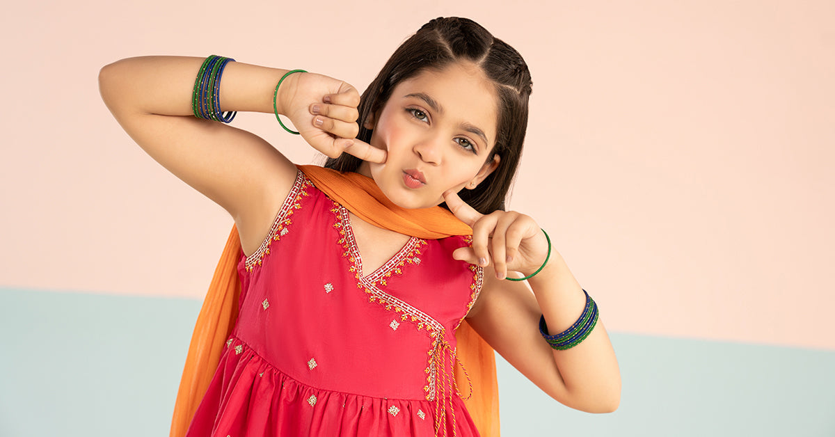 3 Piece Embroidered Lawn Suit - by Maria Faisal - Registered Vendor of : Maria B Kids - 100% Original Designer Dress