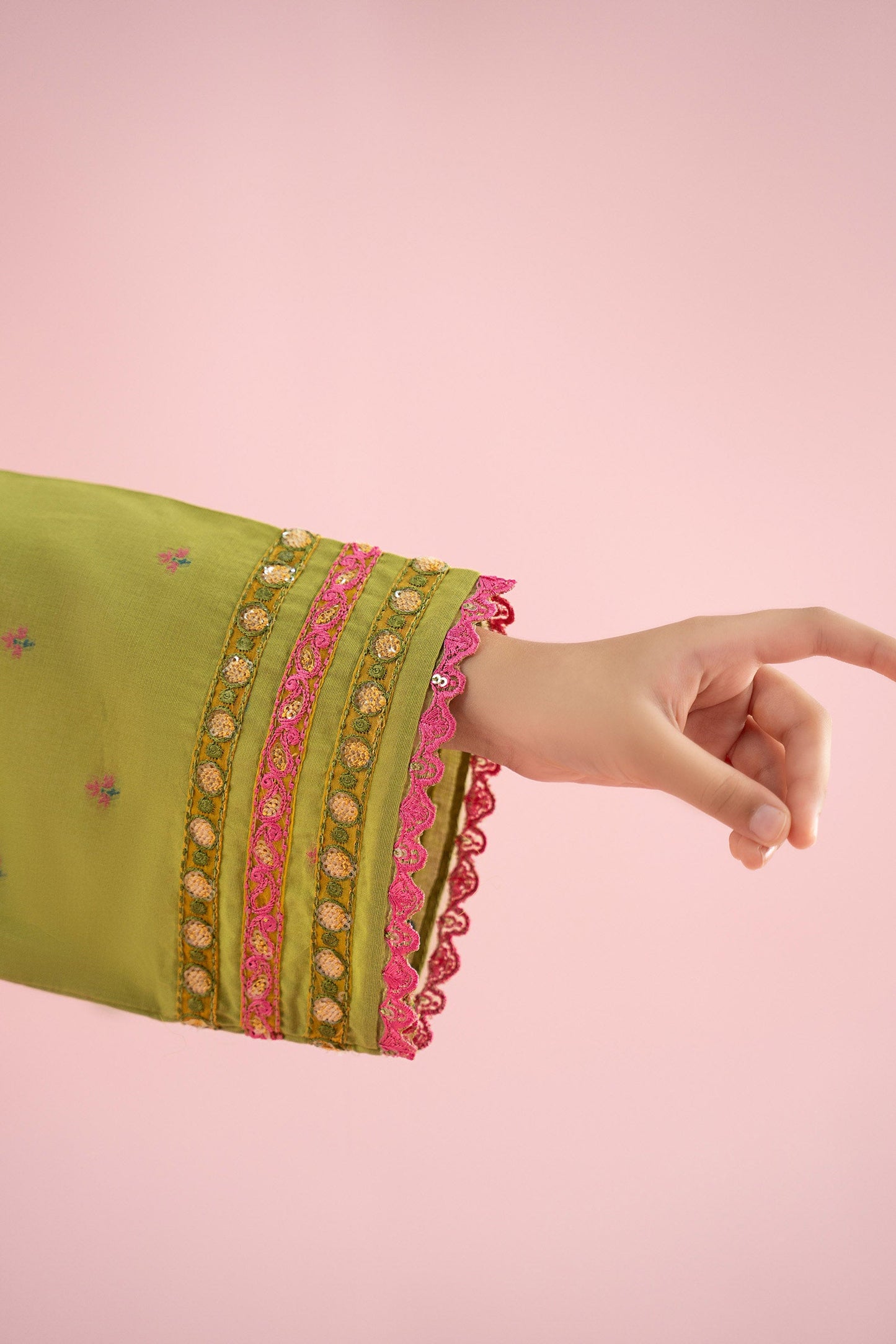 3 Piece Embroidered Jacquard Brochia Suit - Kids Clothes - available at Maria Faisal in UK and USA