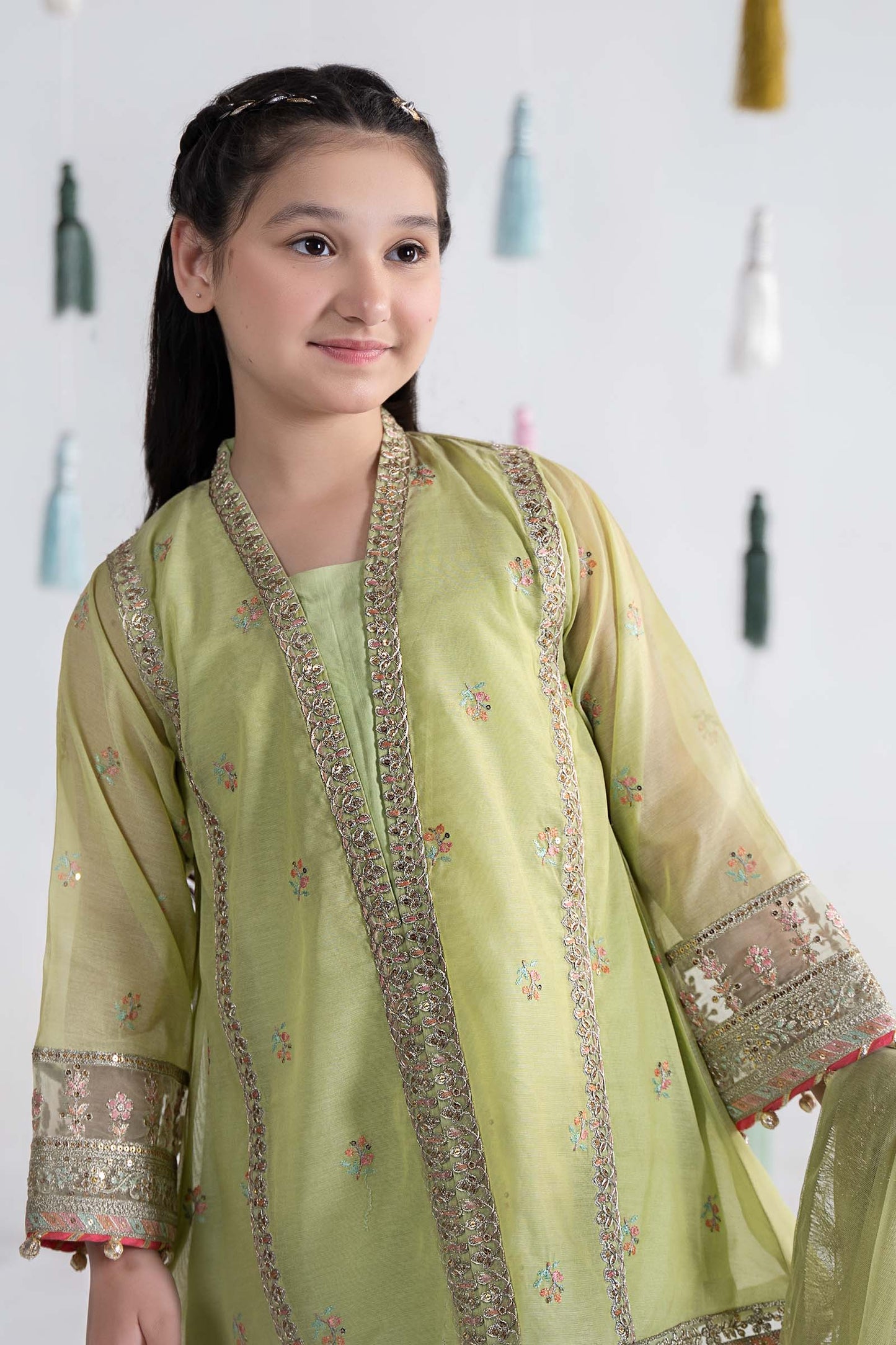 Maria B | 3 Piece Embroidered Paper Cotton Suit | MKS-EA24-04 by Maria Faisal - Registered Vendor of : Maria B - type : Kids Clothes - 100% original wedding dresses