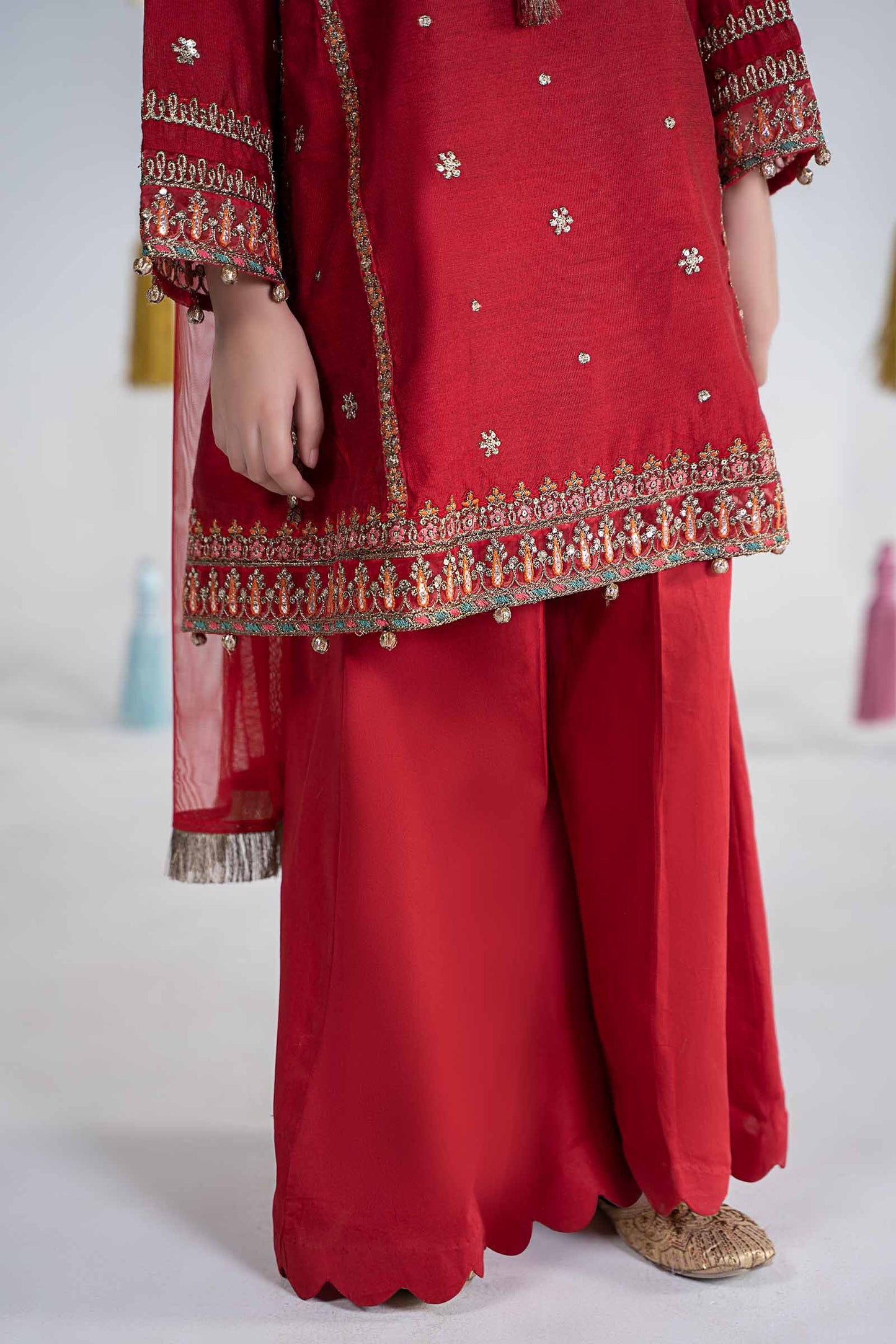 Maria B | 3 Piece Embroidered Yarn Dyed Suit | MKS-EA24-19 by Maria Faisal - Registered Vendor of : Maria B - type : Kids Clothes - 100% original wedding dresses