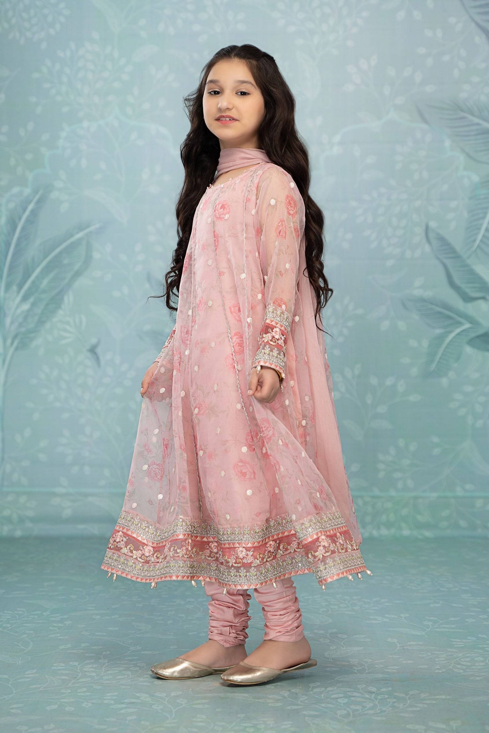 Maria B | 3 Piece Embroidered Lawn | MKS-EF23-03R1 by Maria Faisal - Registered Vendor of : Maria B - type : Kids Clothes - 100% original wedding dresses