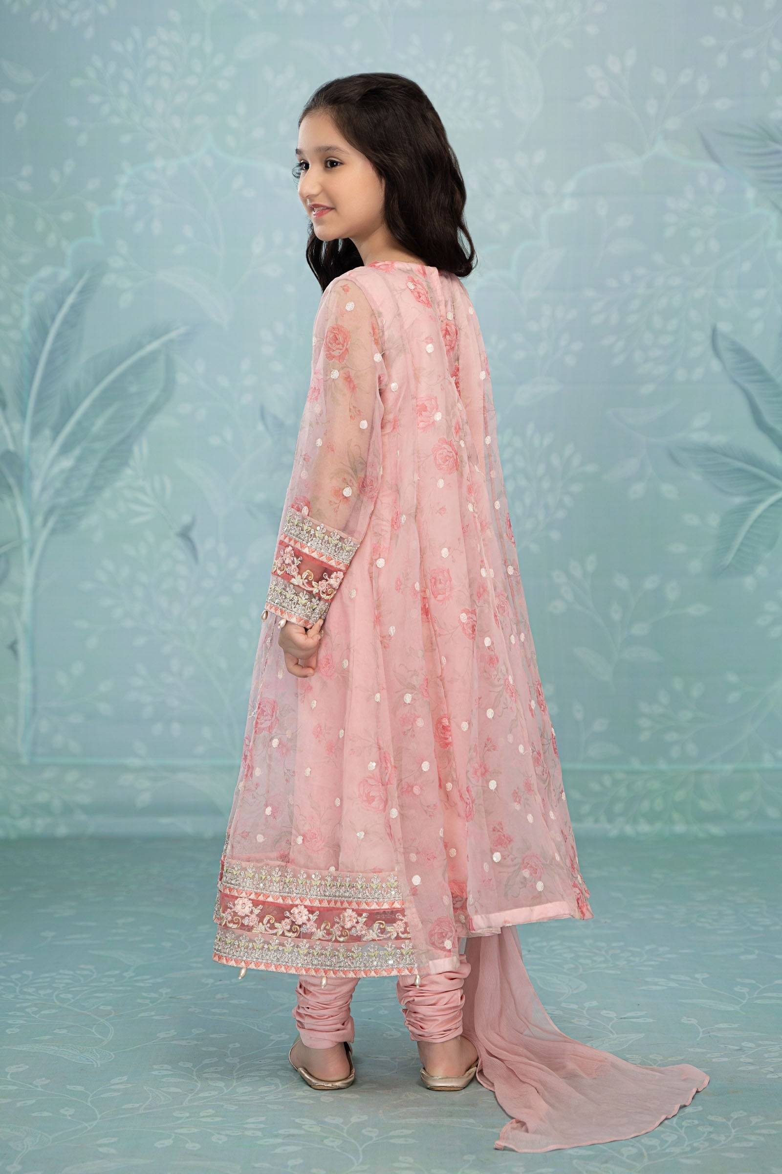 Maria B | 3 Piece Embroidered Lawn | MKS-EF23-03R1 by Maria Faisal - Registered Vendor of : Maria B - type : Kids Clothes - 100% original wedding dresses