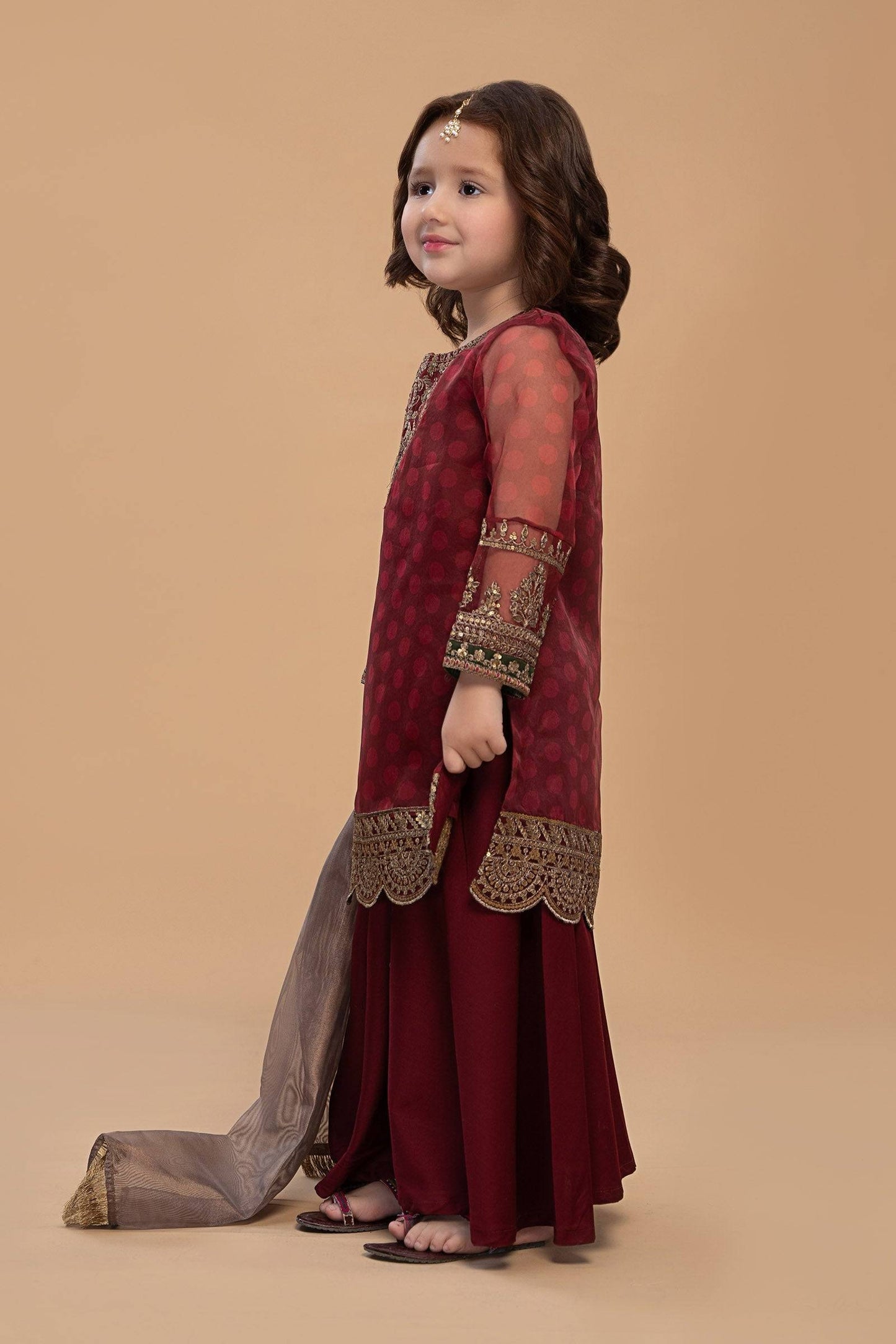 Maria B | 3 Piece Embroidered Lawn Suit | MKS-EF23-06R1 by Maria Faisal - Registered Vendor of : Maria B - type : Kids Clothes - 100% original wedding dresses