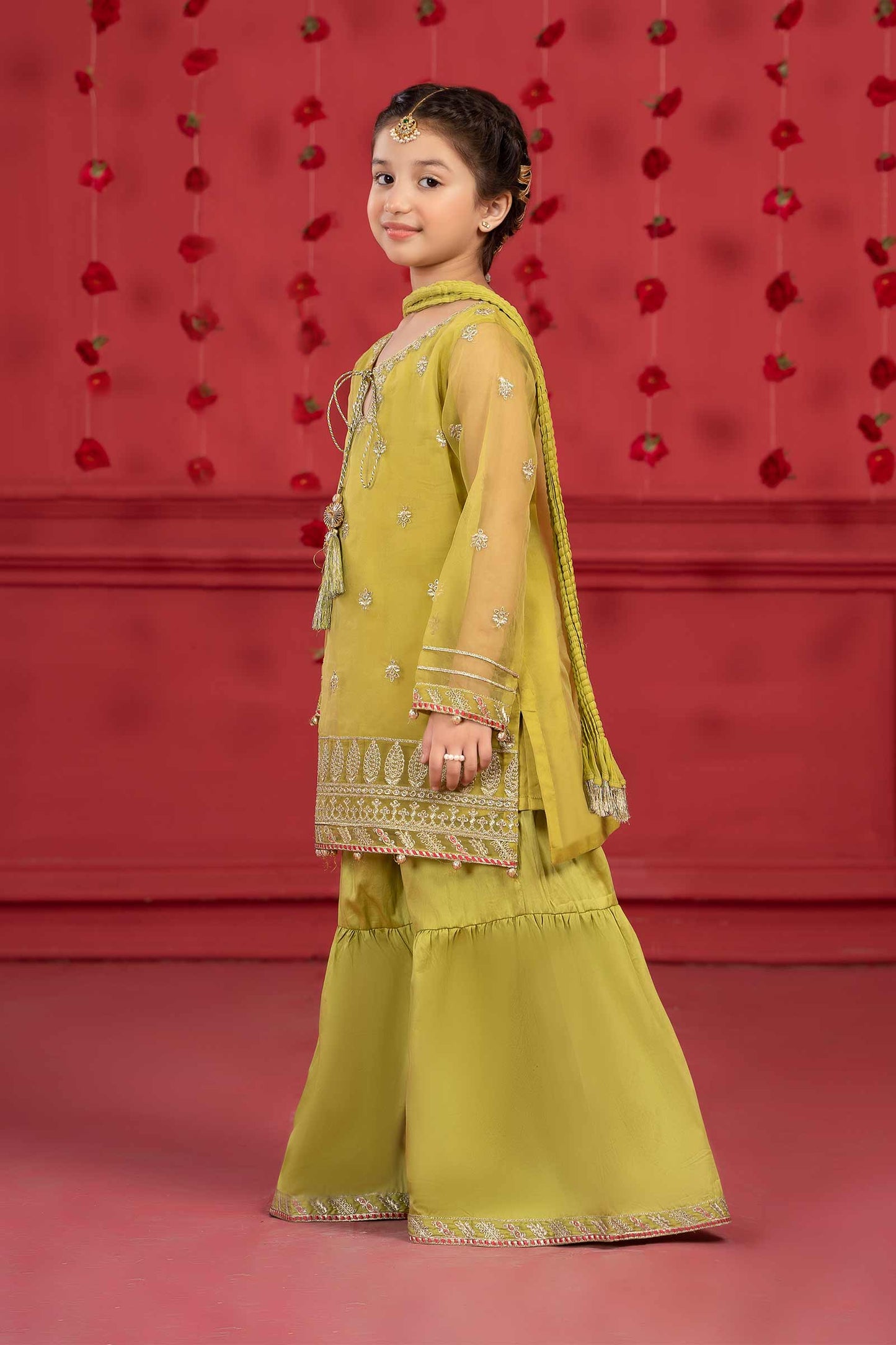 Maria B | Suit Green MKS-W23-27 by Maria Faisal - Registered Vendor of : Maria B - type : Kids Clothes - 100% original wedding dresses