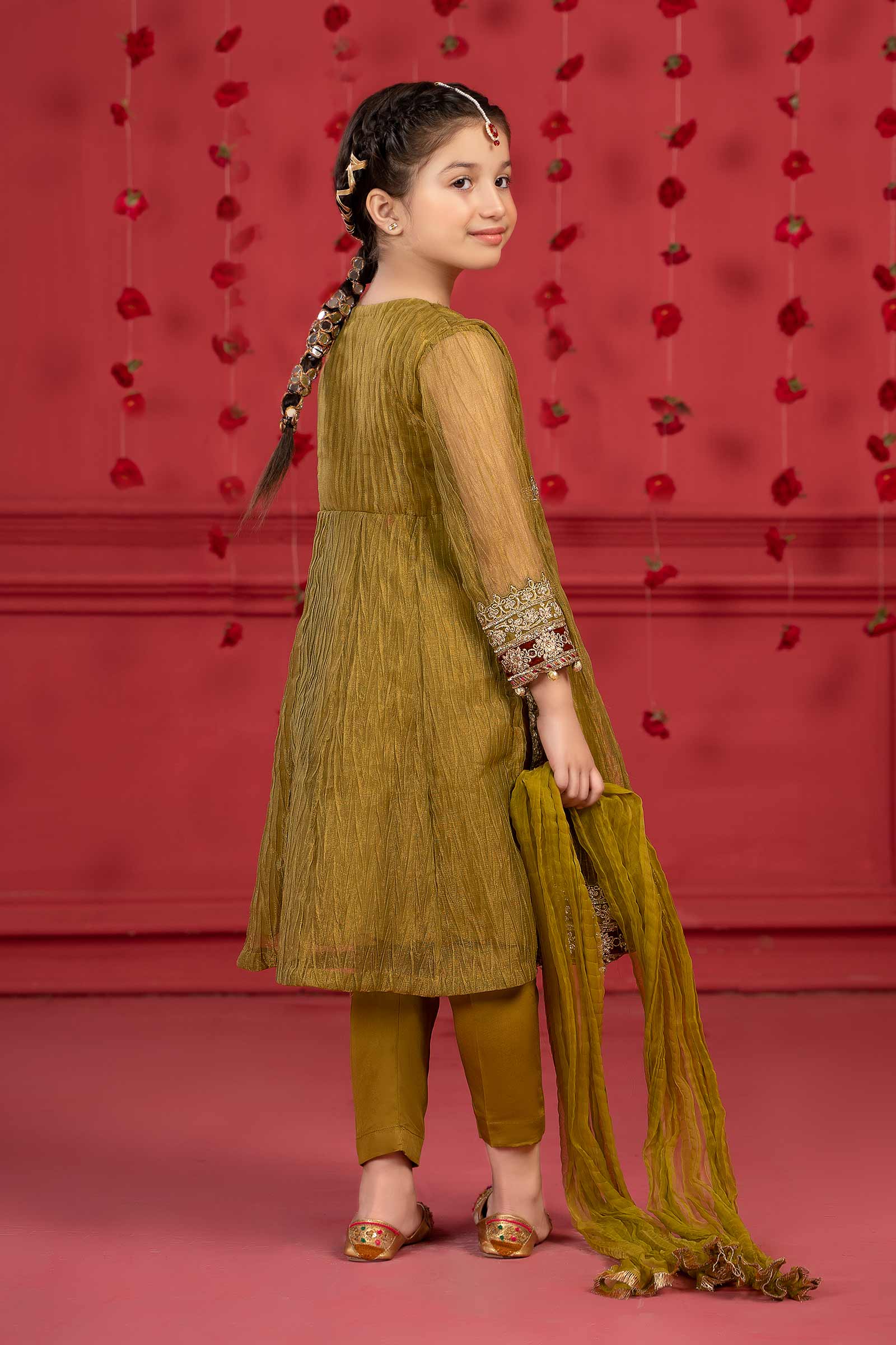 Maria B | Suit Green MKS-W23-33 by Maria Faisal - Registered Vendor of : Maria B - type : Kids Clothes - 100% original wedding dresses