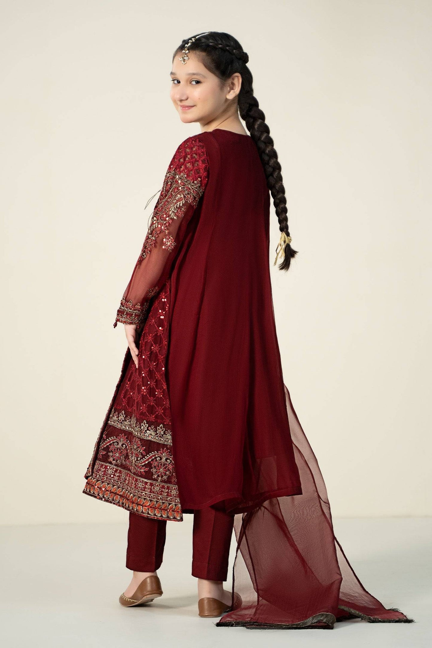 Maria B | 3 Piece Embroidered Suit | MKS-EF23-32R1 by Maria Faisal - Registered Vendor of : Maria B - type : Kids Clothes - 100% original wedding dresses