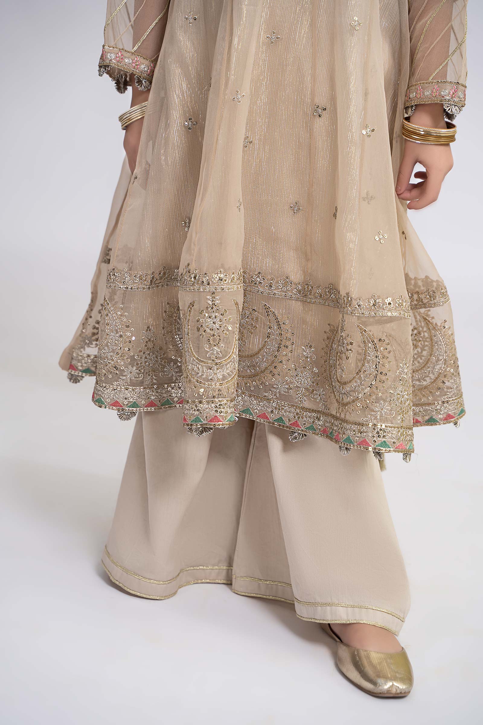 Maria B | 3 Piece Embroidered Organza Suit | MKS-EF24-26 by Maria Faisal - Registered Vendor of : Maria B - type : Kids Clothes - 100% original wedding dresses