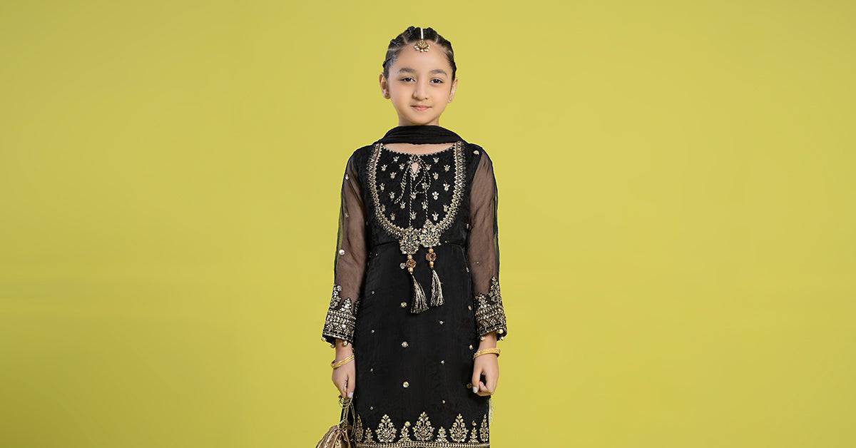Maria B | 3 Piece Embroidered Organza Suit | MKS-EF24-37 by Maria Faisal - Registered Vendor of : Maria B - type : Kids Clothes - 100% original wedding dresses