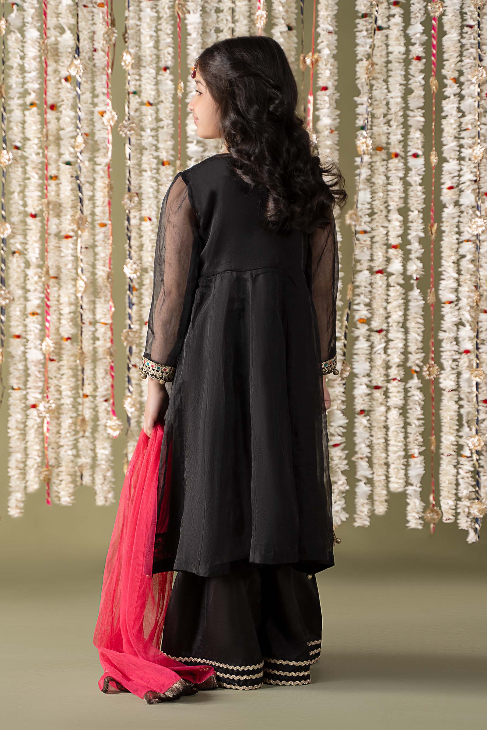 Maria B | 3 Piece Embroidered Organza Suit | MKS-EF25-32 by Maria Faisal - Registered Vendor of : Maria B - type : Kids Clothes - 100% original wedding dresses