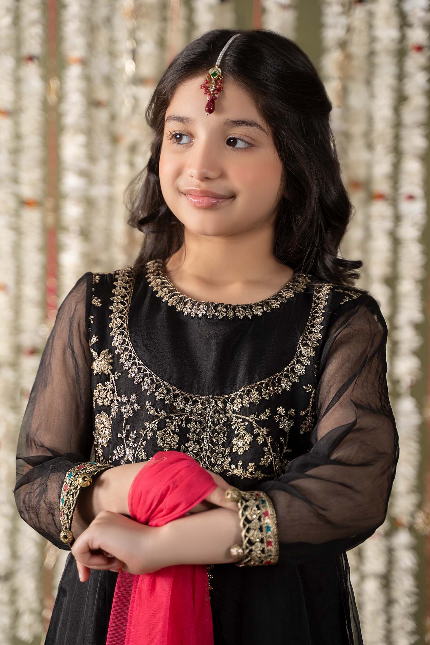 Maria B | 3 Piece Embroidered Organza Suit | MKS-EF25-32 by Maria Faisal - Registered Vendor of : Maria B - type : Kids Clothes - 100% original wedding dresses