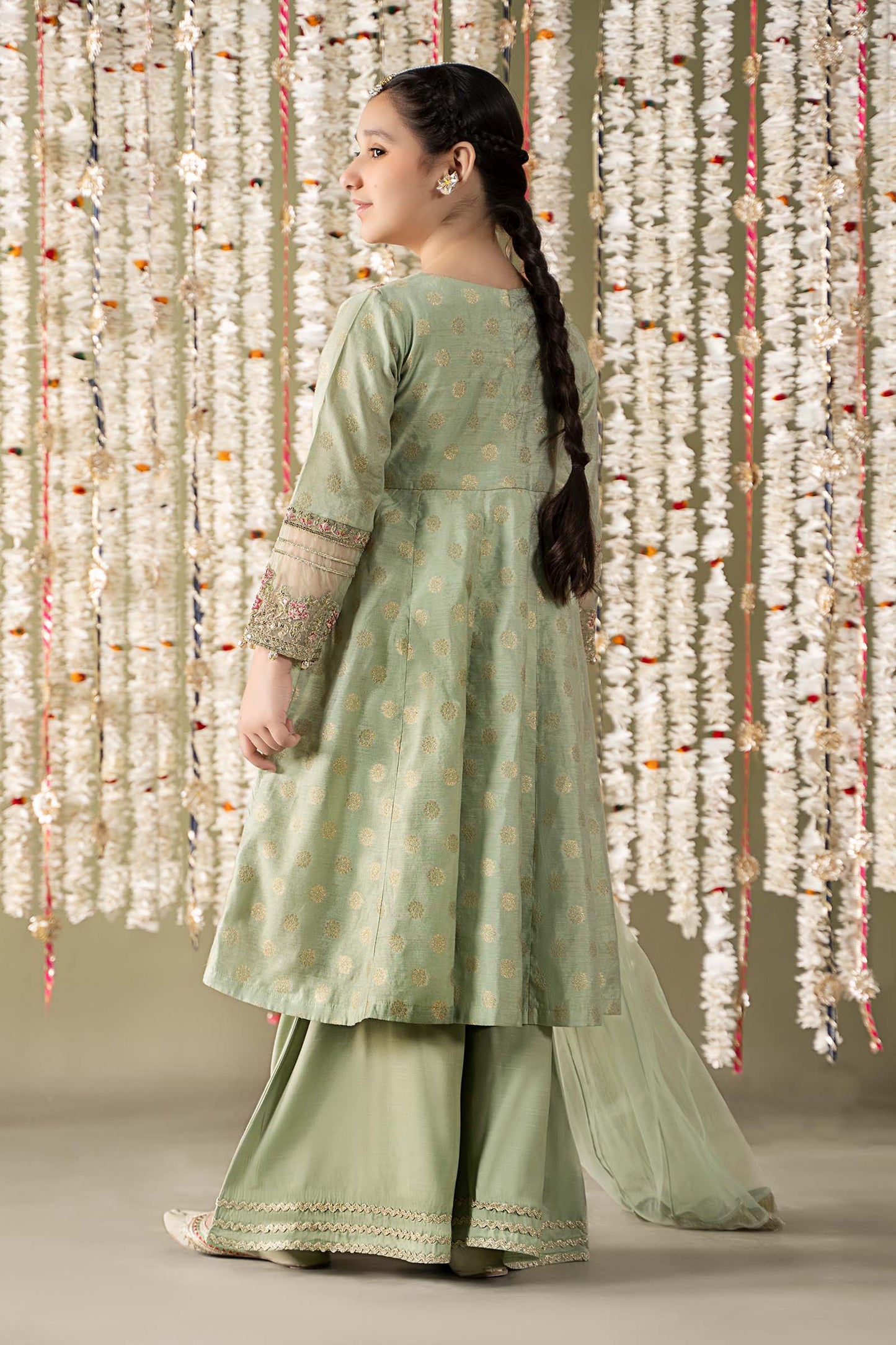 3 Piece Embroidered Cotton Lurex Suit - Kids Clothes - available at Maria Faisal in UK and USA