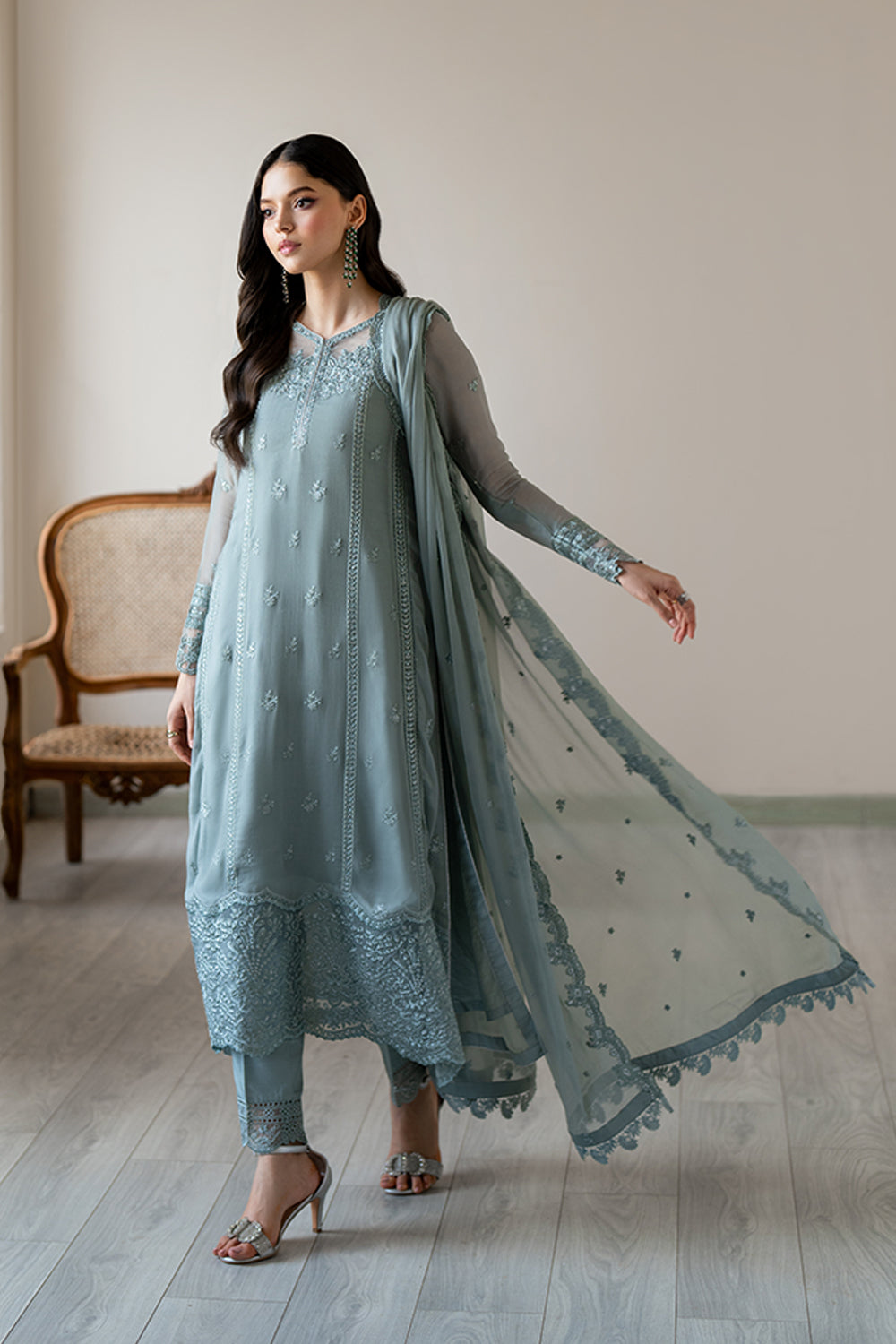 Azure | Ensembles | Moss Whisper - Ladies Clothes - Maria Faisal