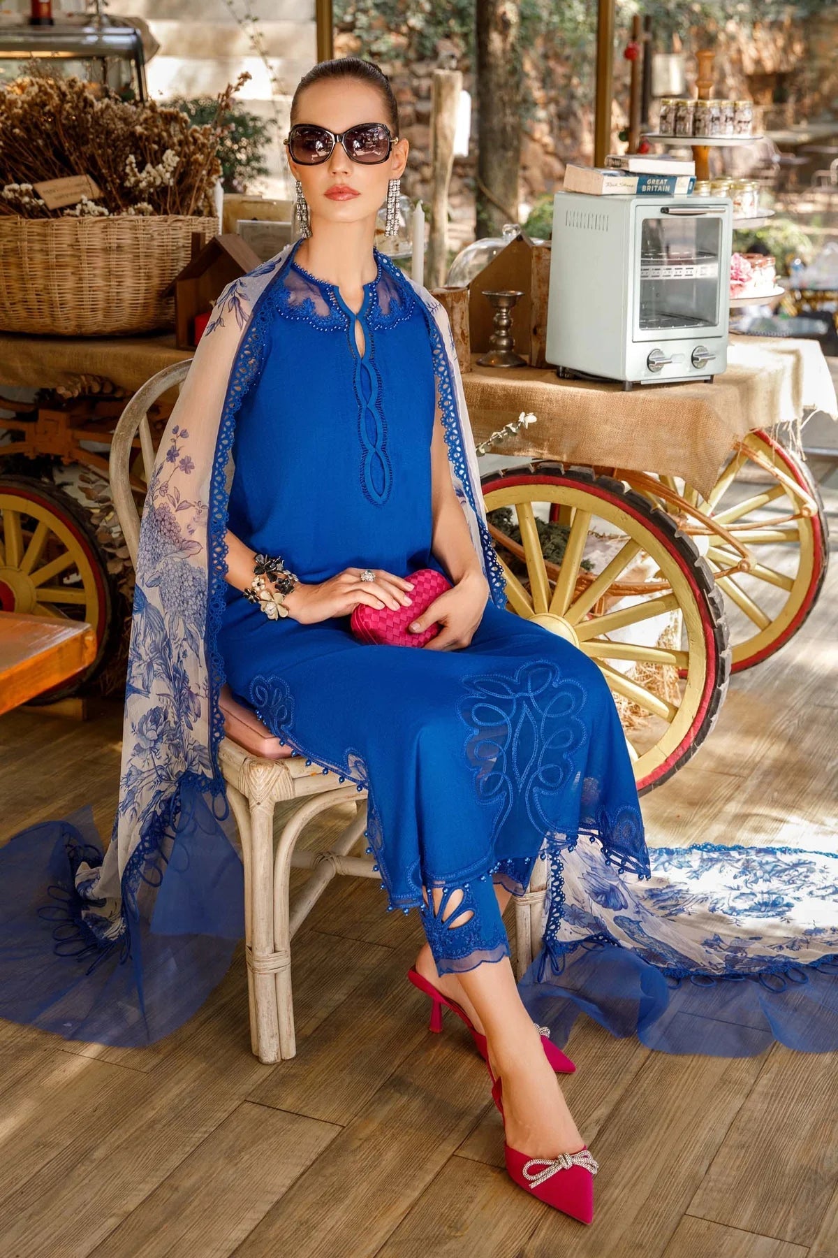 Maria B | M Prints | MPT-1704-B - Luxury Dress - available at Maria Faisal in UK and USA.