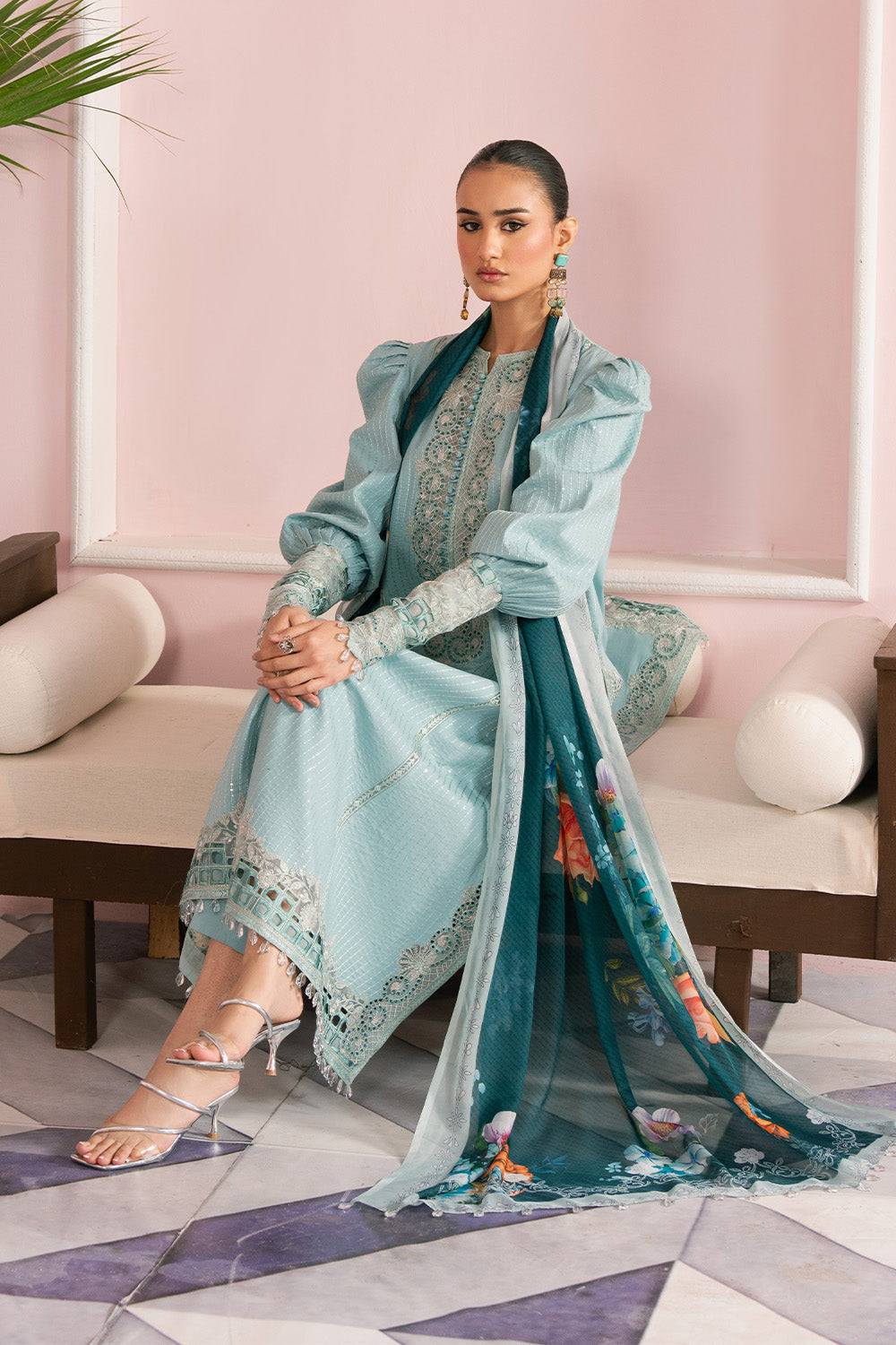 Maryum N Maria | Eid Luxury Lawn 25 | ATOOSH - MS50158 by Maria Faisal - Registered Vendor of : Maryum N Maria - type : Ladies Clothes - 100% original wedding dresses