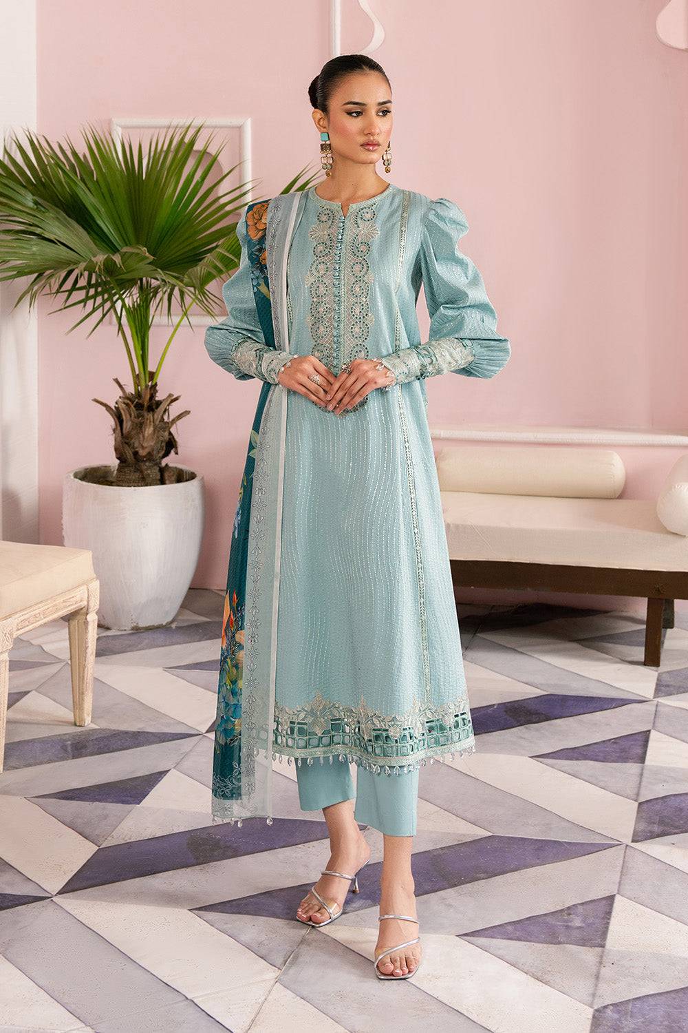 Maryum N Maria | Eid Luxury Lawn 25 | ATOOSH - MS50158 by Maria Faisal - Registered Vendor of : Maryum N Maria - type : Ladies Clothes - 100% original wedding dresses